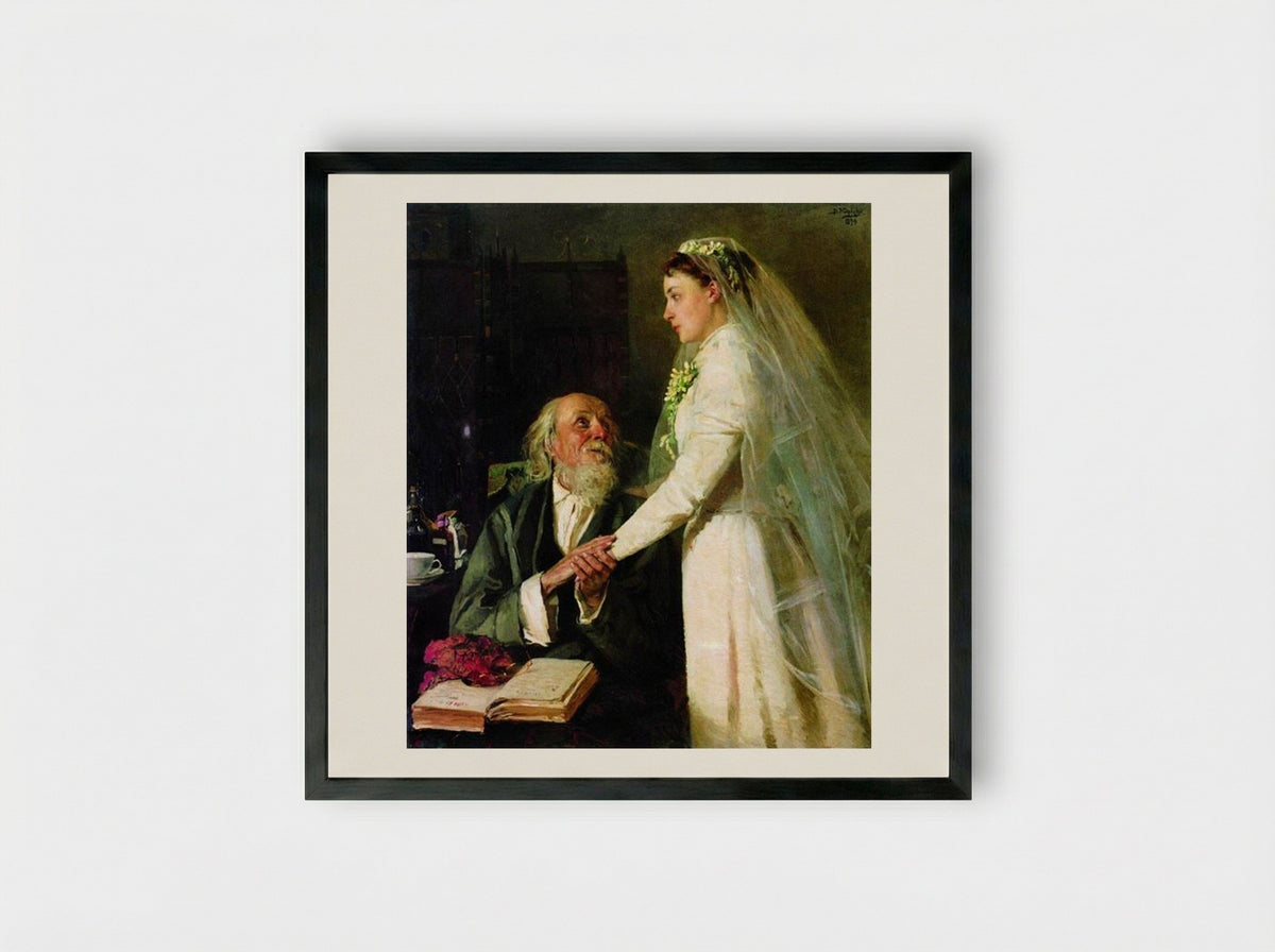 To Crown (Farewell) - Vladimir Makovsky - Framed Print Black