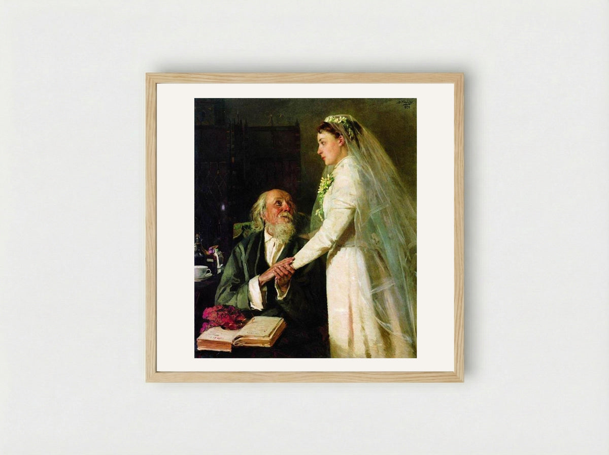 To Crown (Farewell) - Vladimir Makovsky - Framed Print Wood