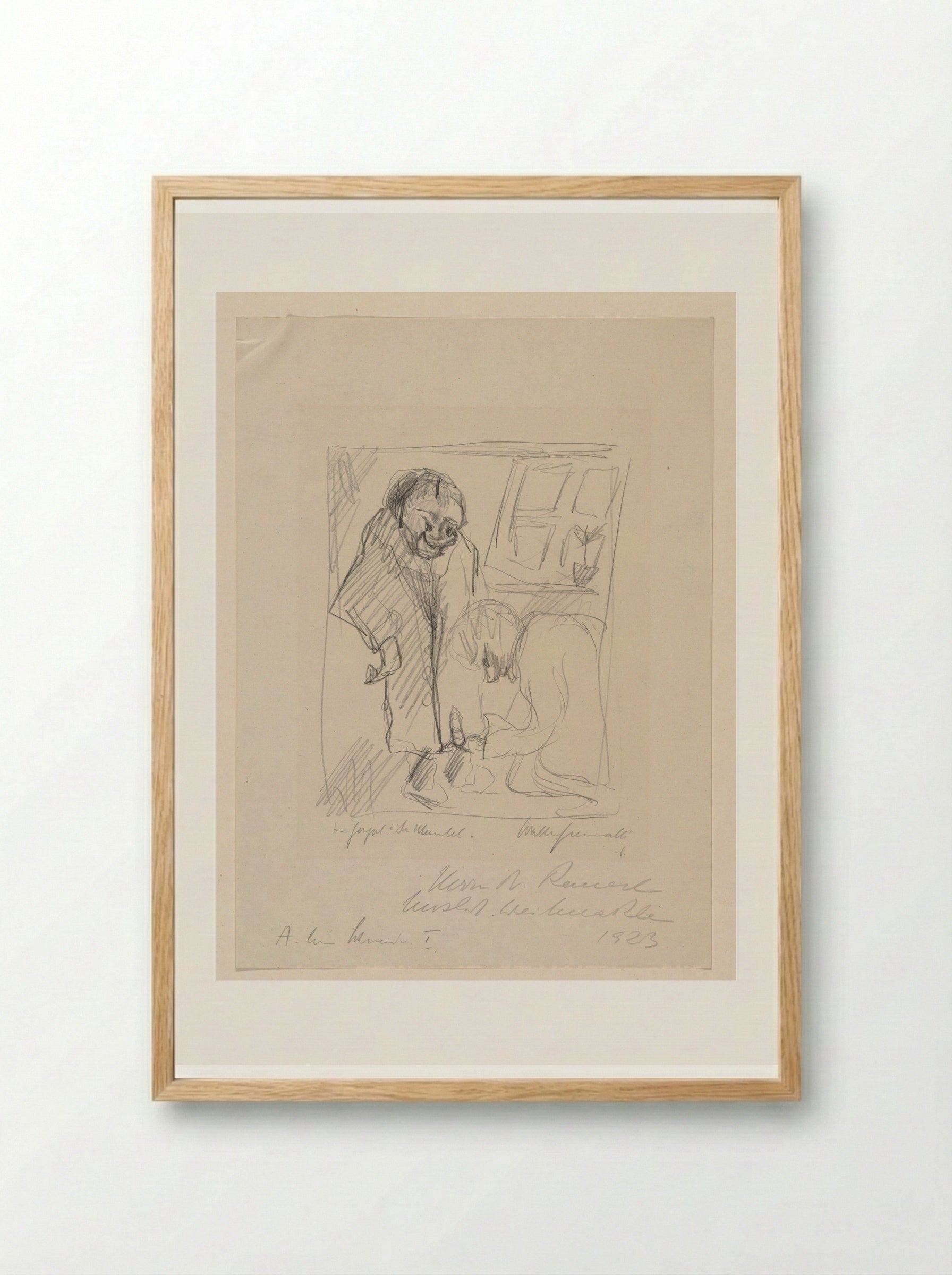 To Gogol 'The Overcoat' I - Walter Gramatté - Framed Print Wood
