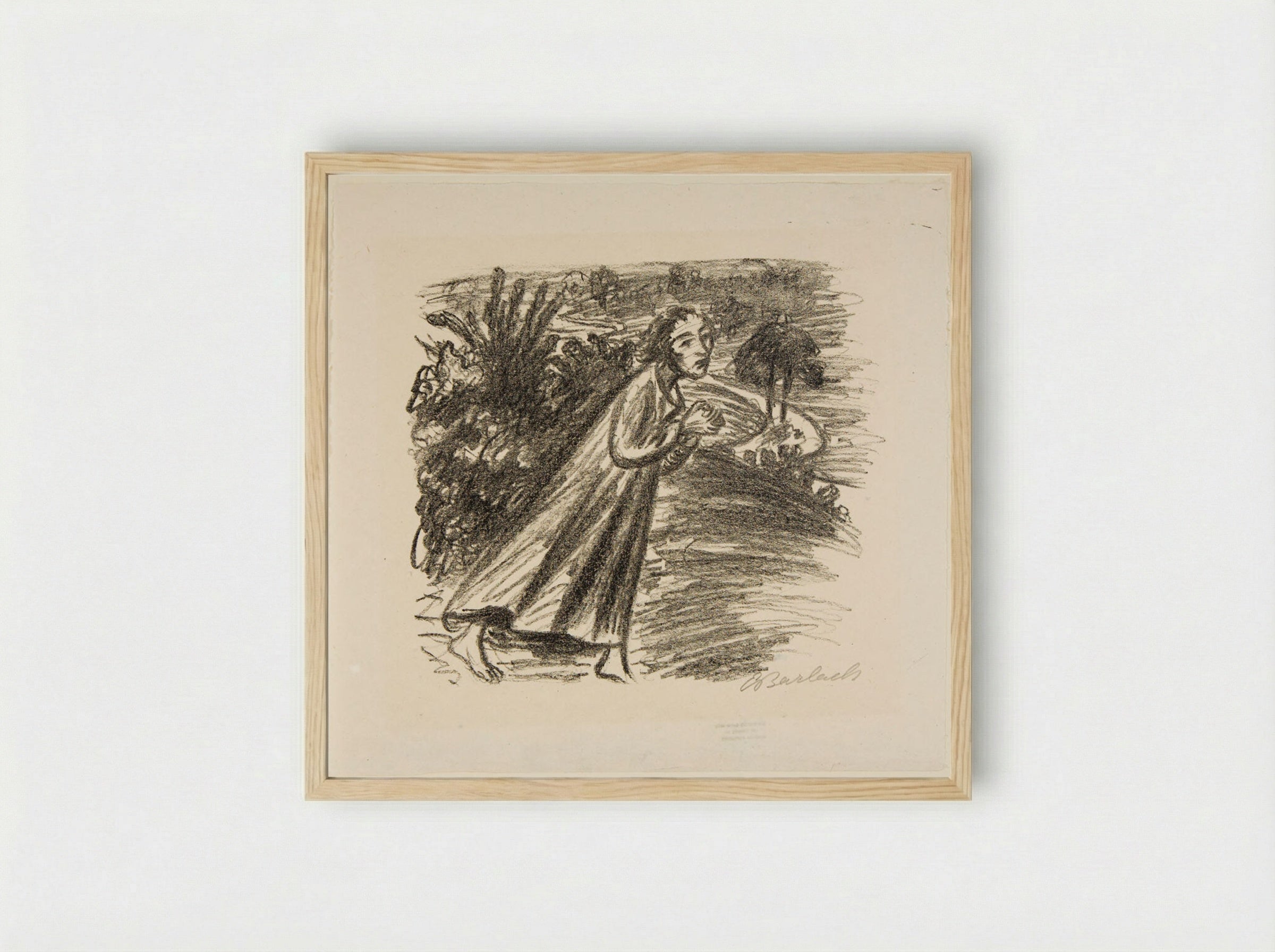 To the Moon 3: Lunar Enchantment - Ernst Barlach - Framed Print Wood
