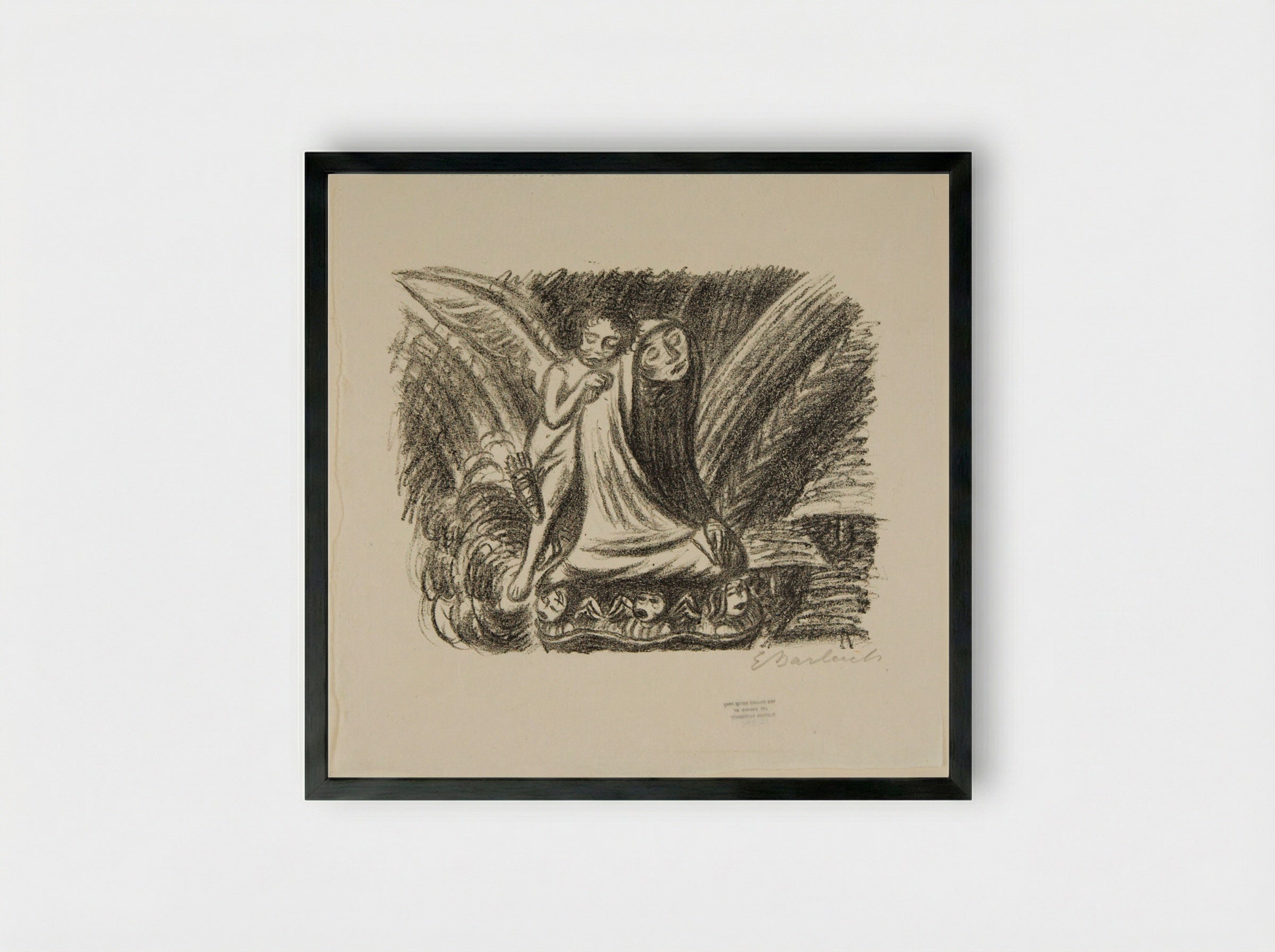To the Moon 4: Solace - Ernst Barlach - Framed Print Black