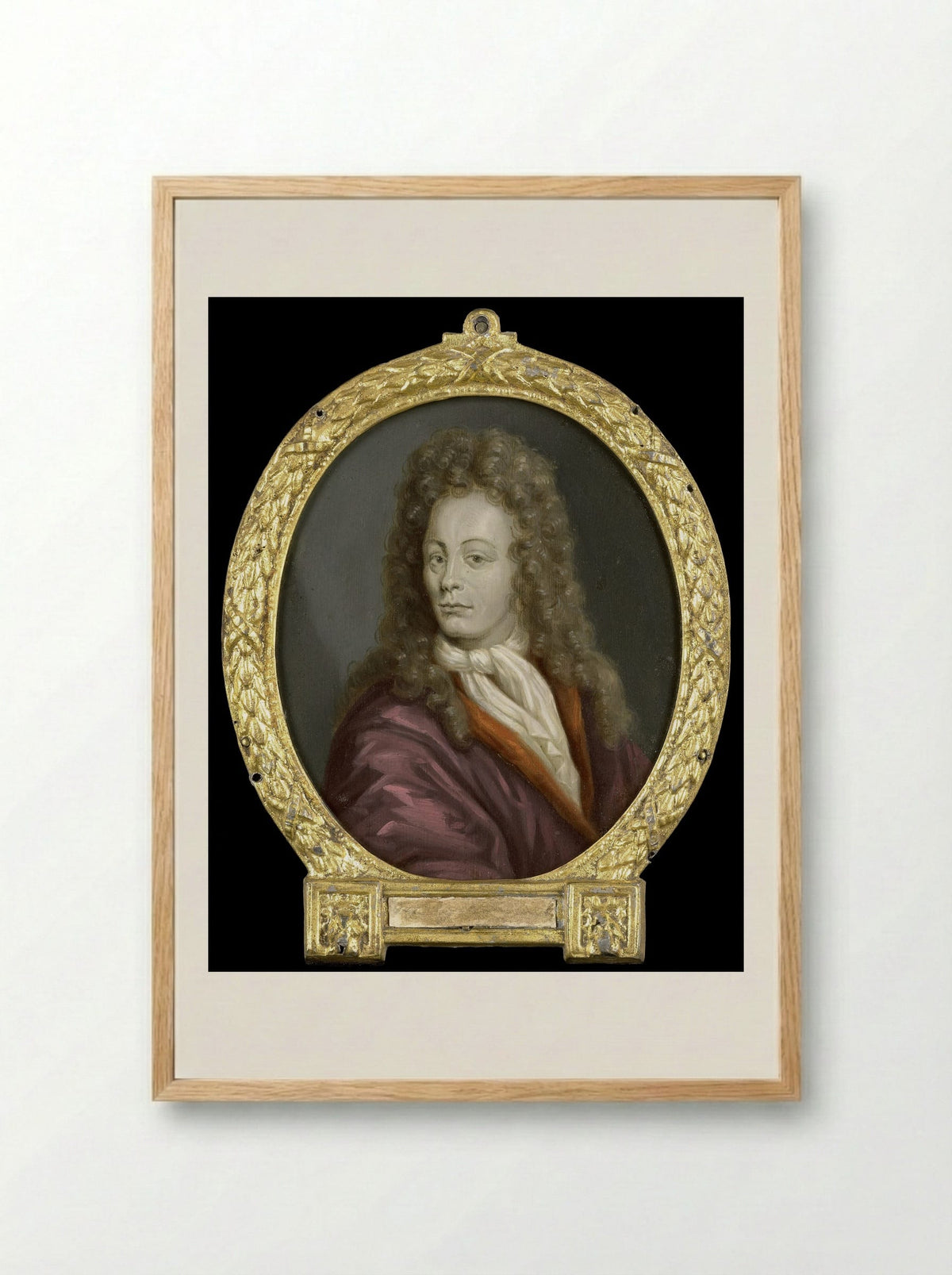 Tobias Gutberleth (1675-1703), Letterkundige te Leeuwarden - Arnoud van Halen - Framed Print Wood