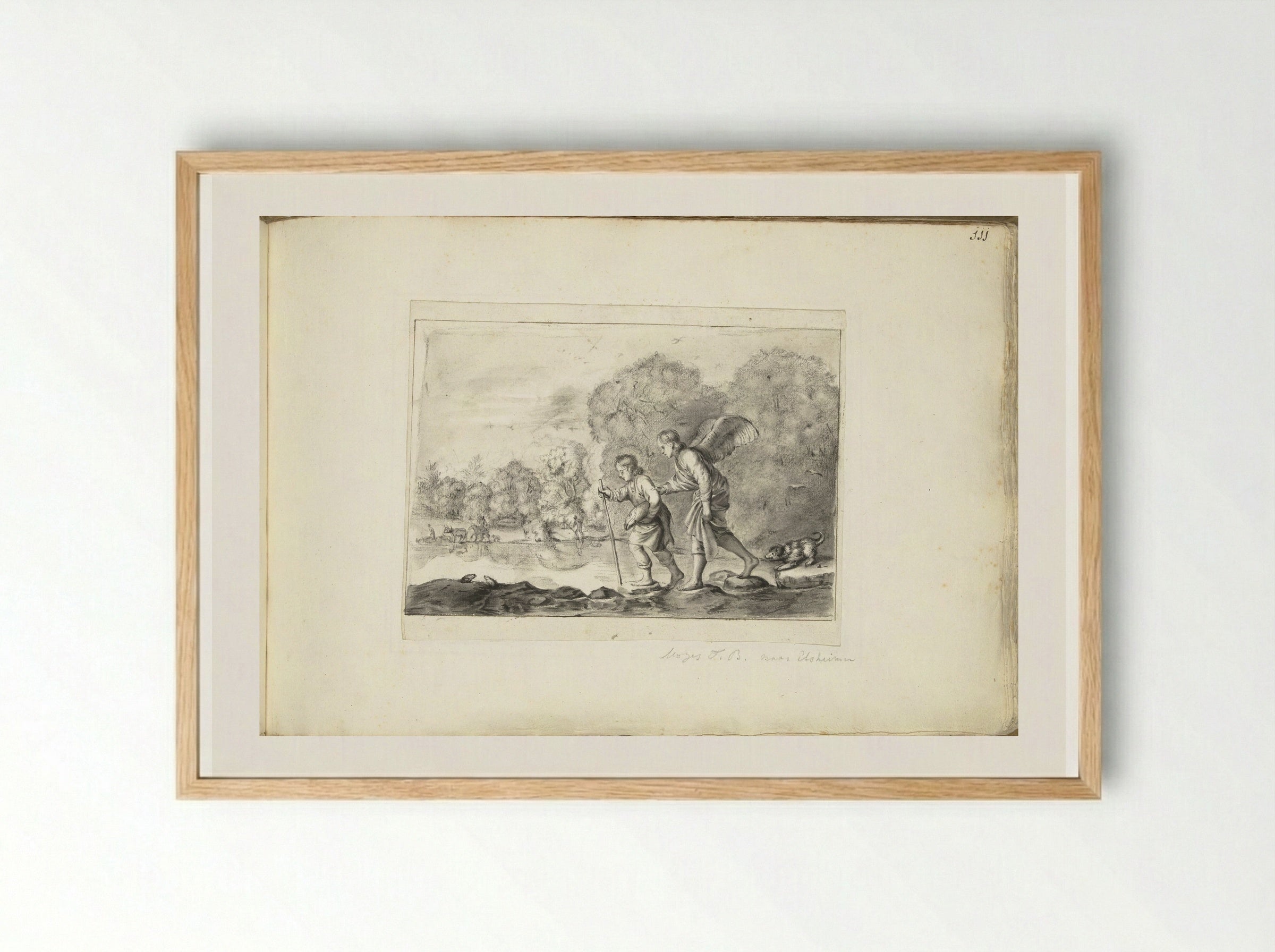 Tobias and the Angel (After Elsheimer) - Moses ter Borch - Framed Print Wood