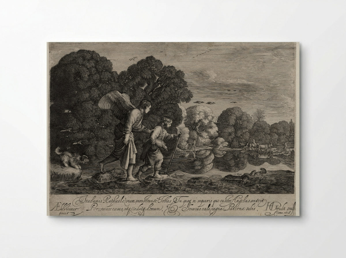 Tobias and the Angel (small plate) - Hendrik Goudt - Poster