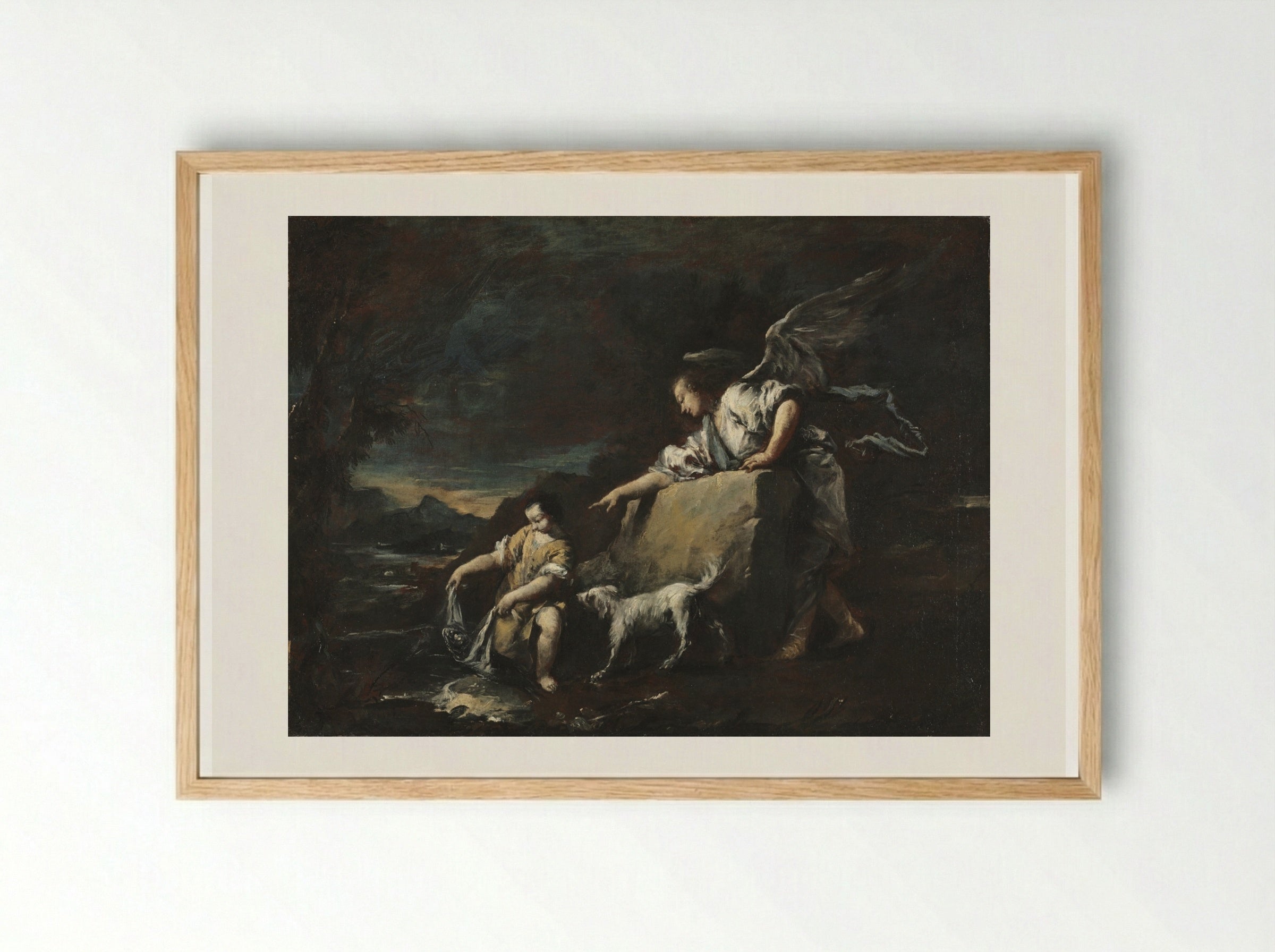 Tobias and the Angel - Francesco Guardi - Framed Print Wood