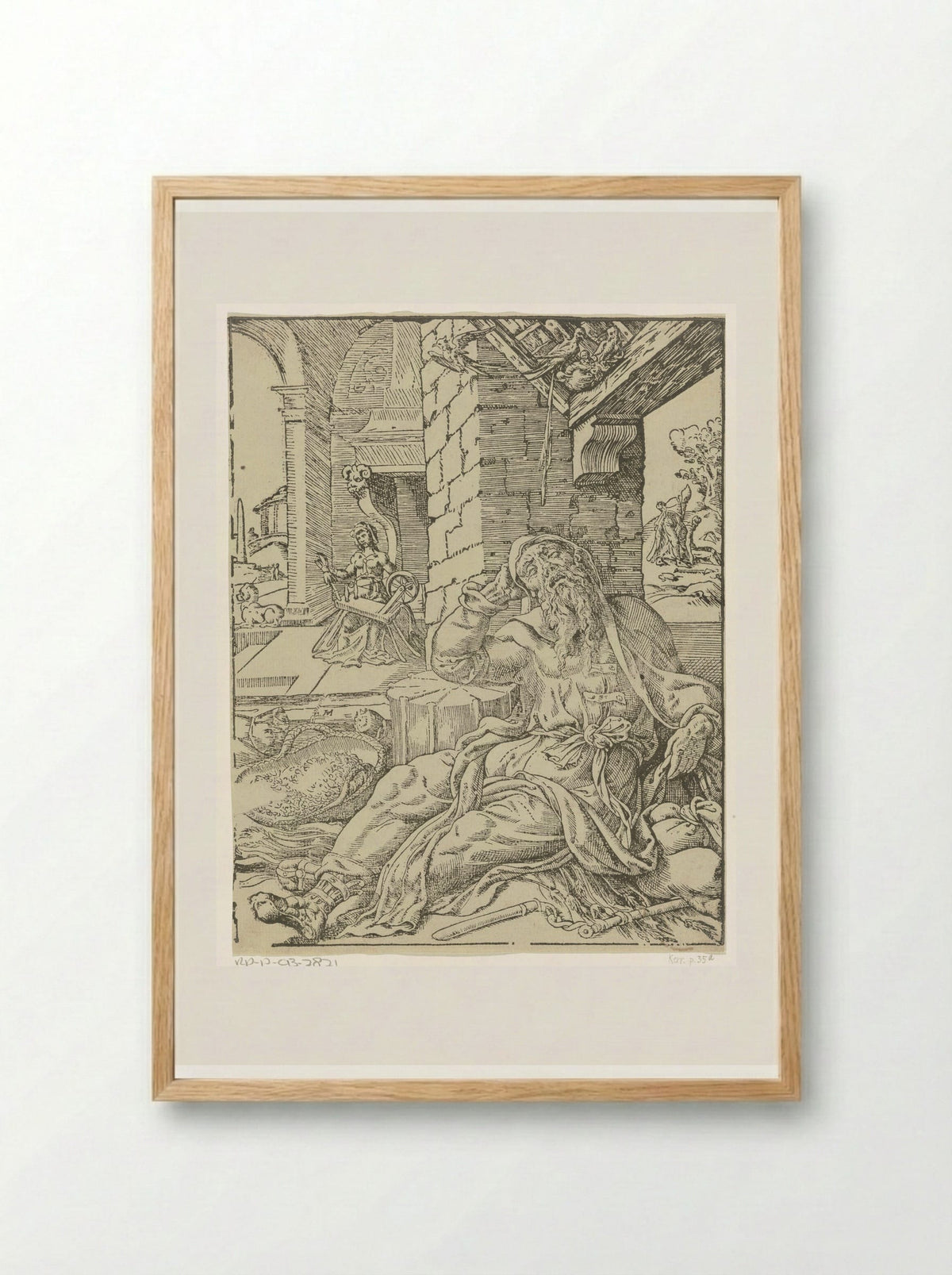 Tobit's Blindness - Dirck Volckertsz. Coornhert - Framed Print Wood