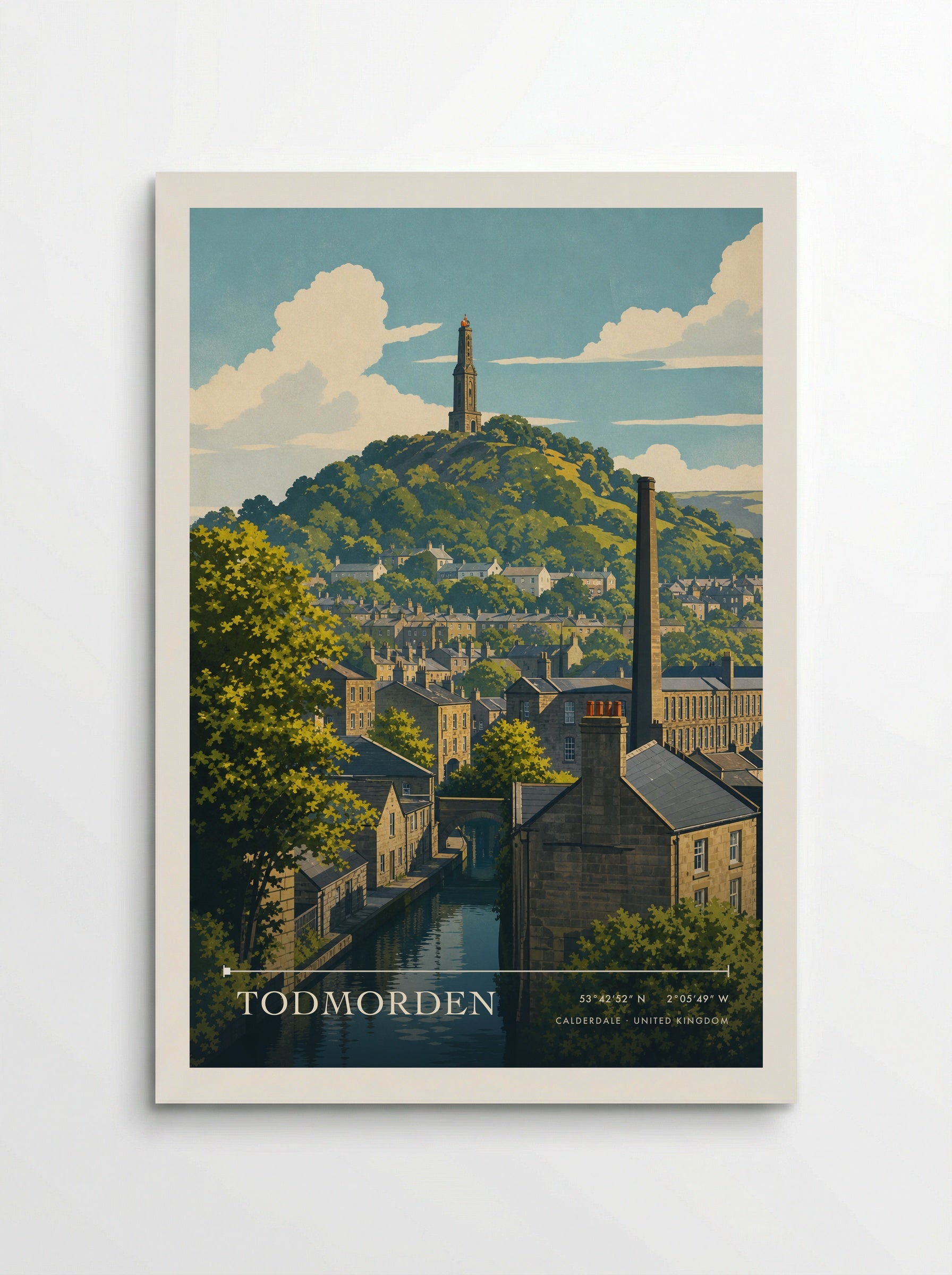Todmorden Calderdale United Kingdom Travel Poster - Poster