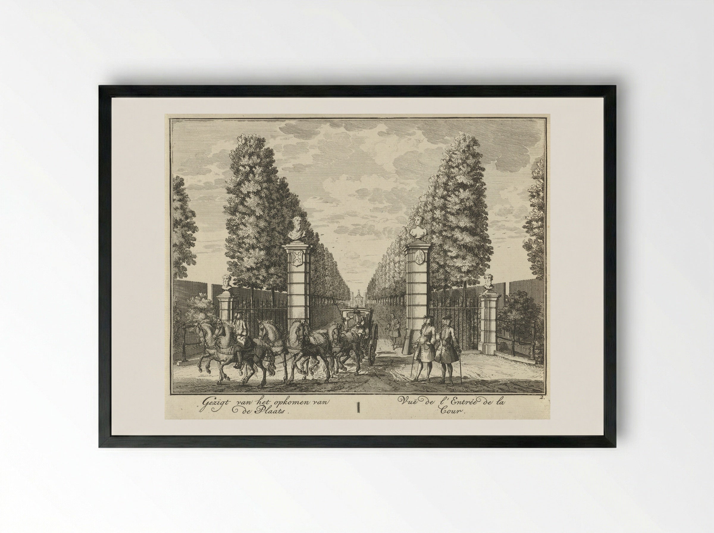 Toegangspoort tot Huis ter Meer te Maarssen - Hendrik de Leth - Framed Print Black