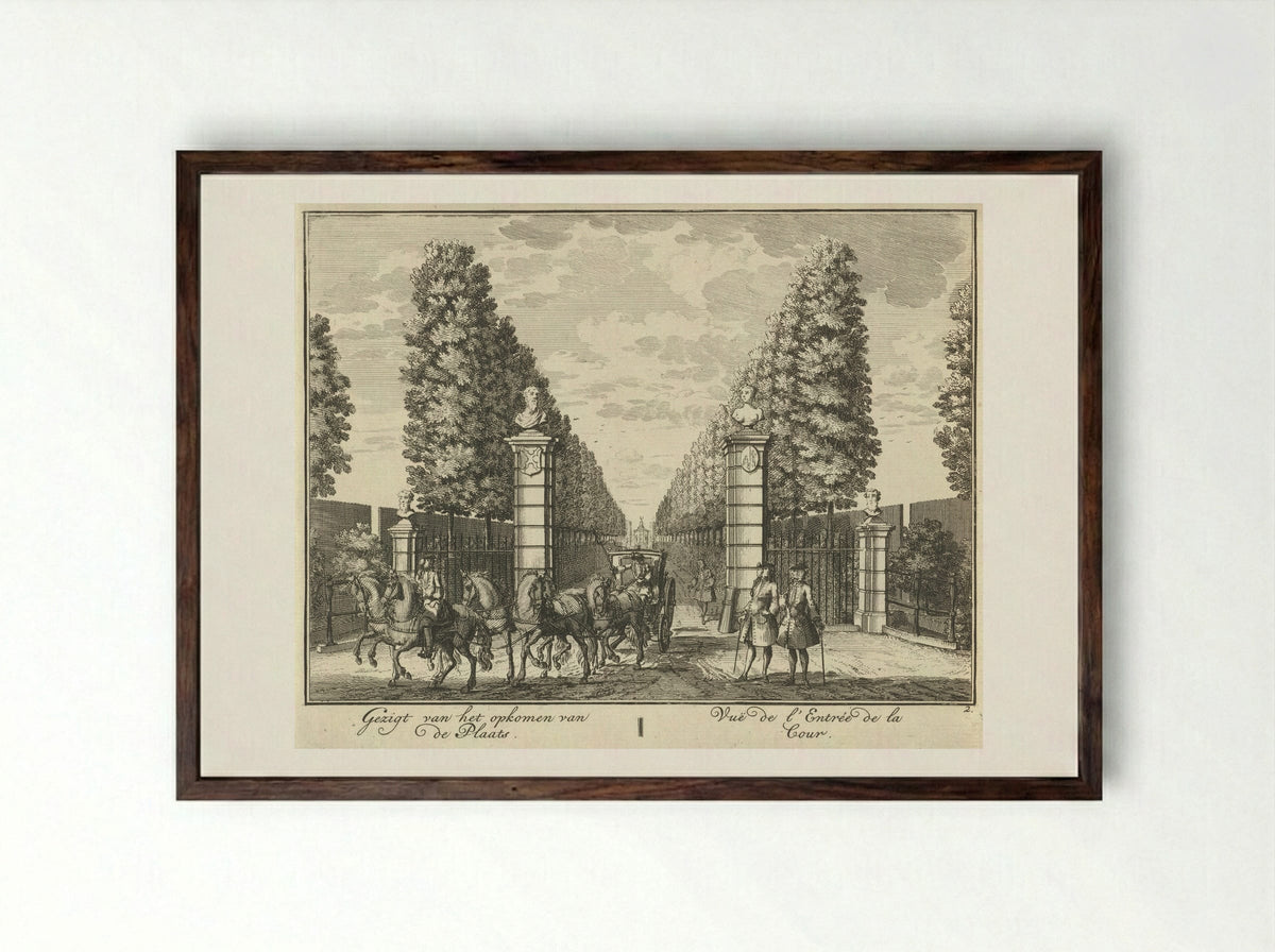 Toegangspoort tot Huis ter Meer te Maarssen - Hendrik de Leth - Framed Print Dark Wood