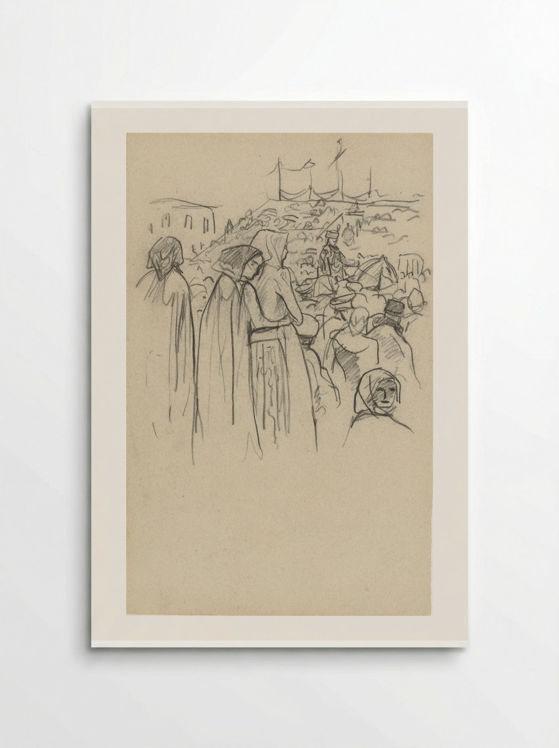 Toeschouwers bij de kroningsoptocht van de Tsaar - Marius Bauer - Poster
