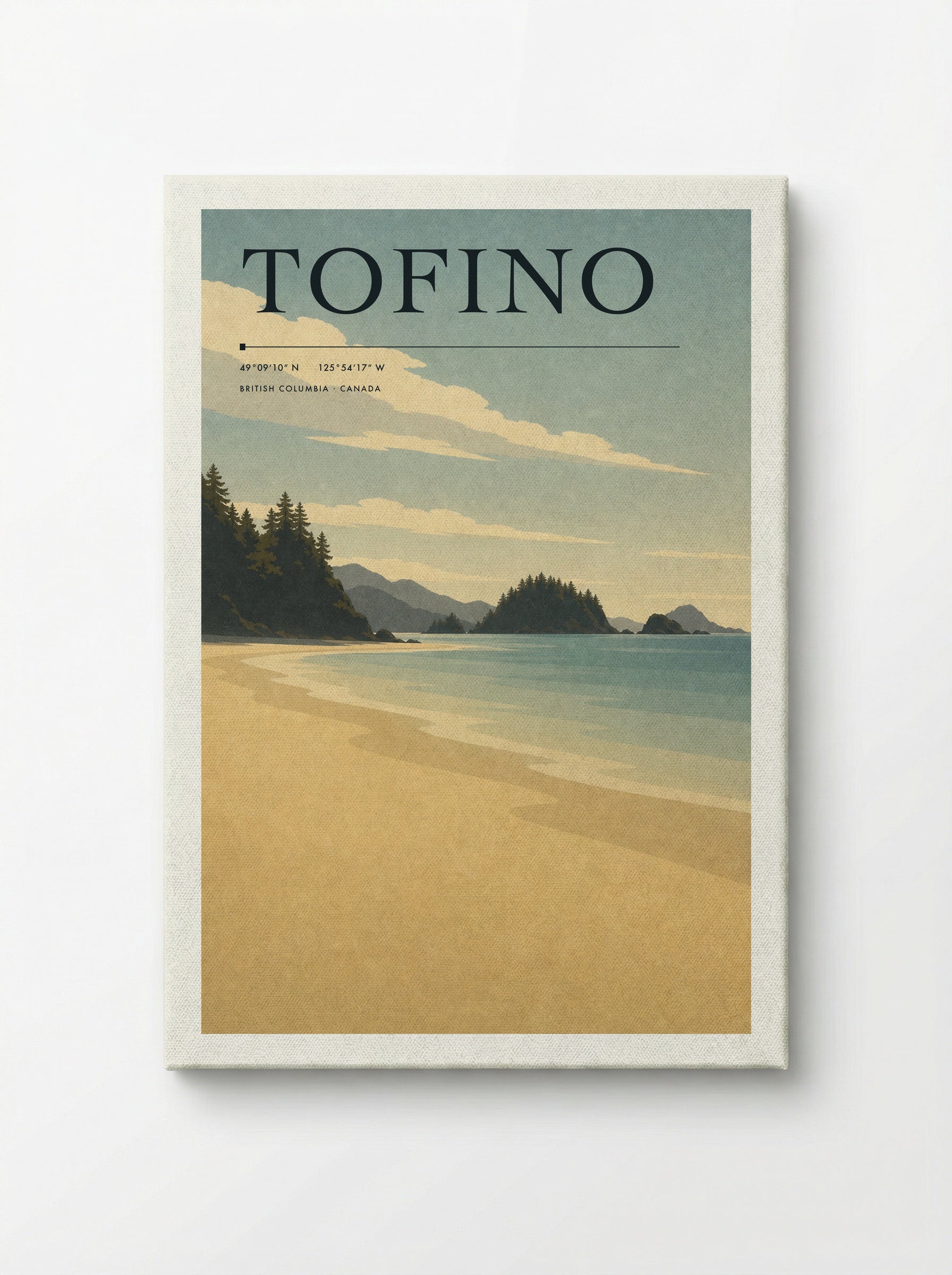 Tofino Travel Poster Artwork - Canvas