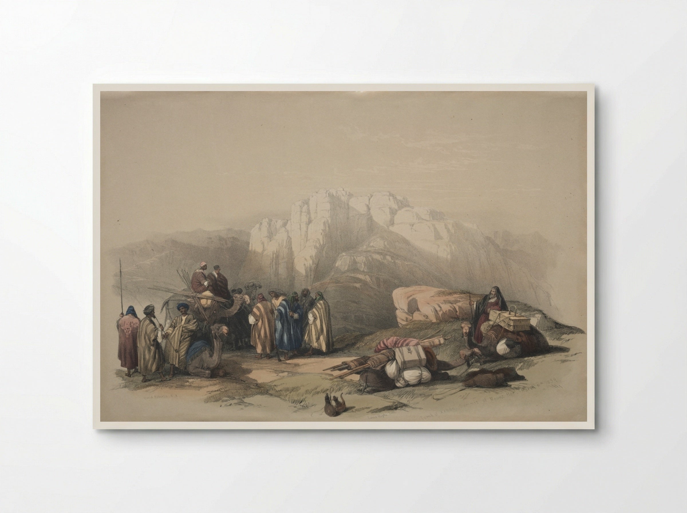Tomb of Aaron, Summit of Mount Horeb - David Roberts - Poster
