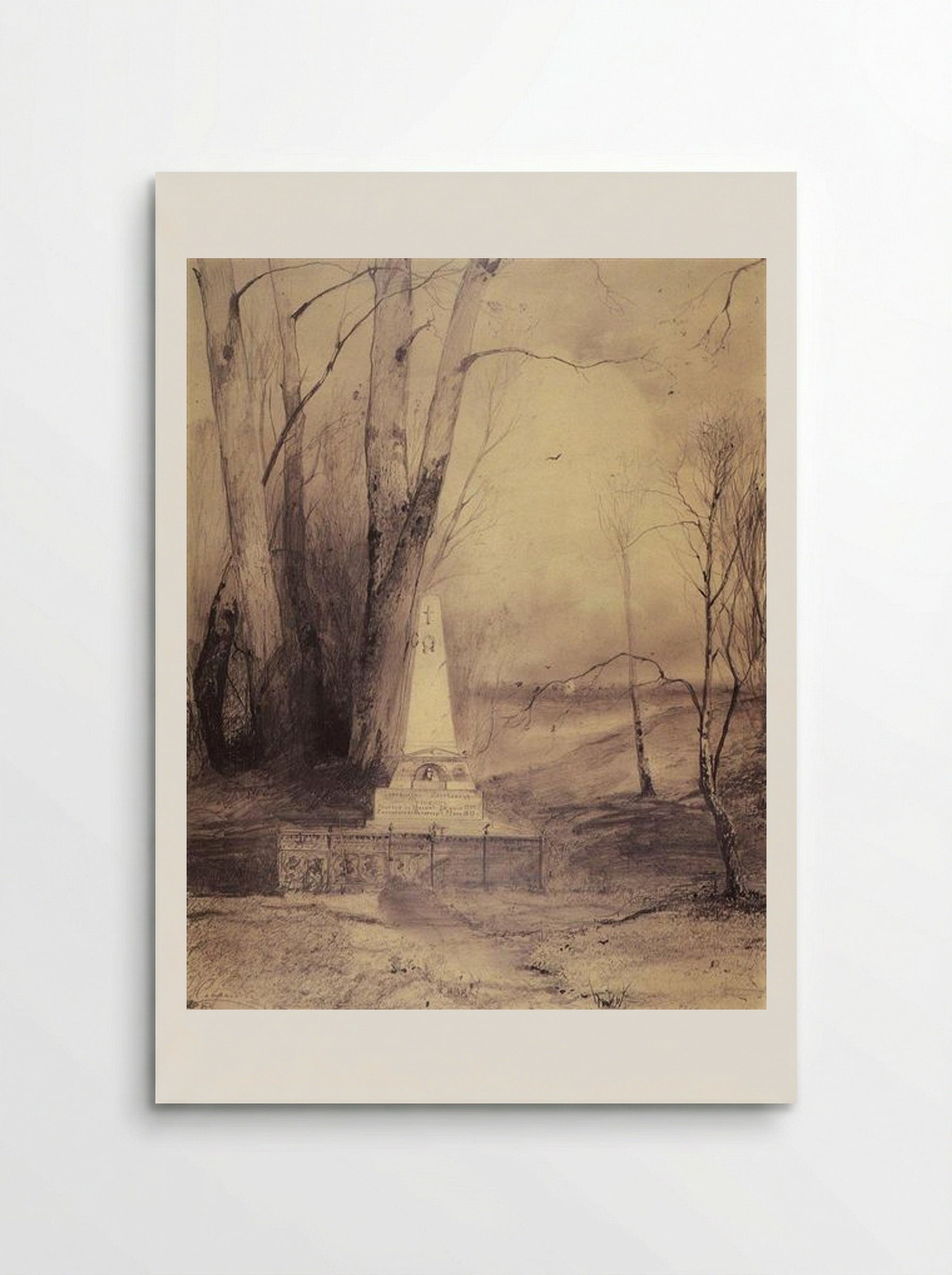 Tomb of Alexander Pushkin in Svyatogorsky Monastery - Aleksey Savrasov - Poster