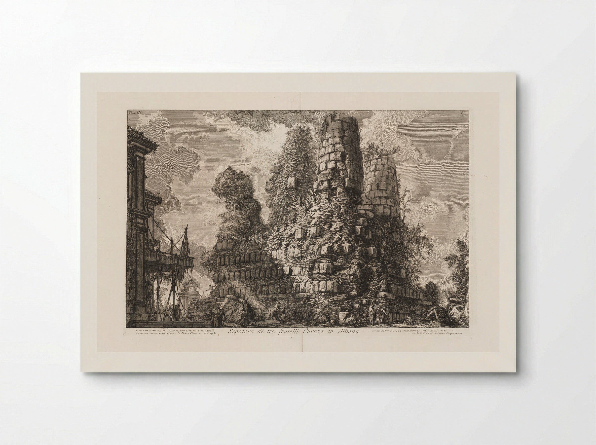 Tomb of the Three Curatii Brothers in Albano - Giovanni Battista Piranesi - Poster
