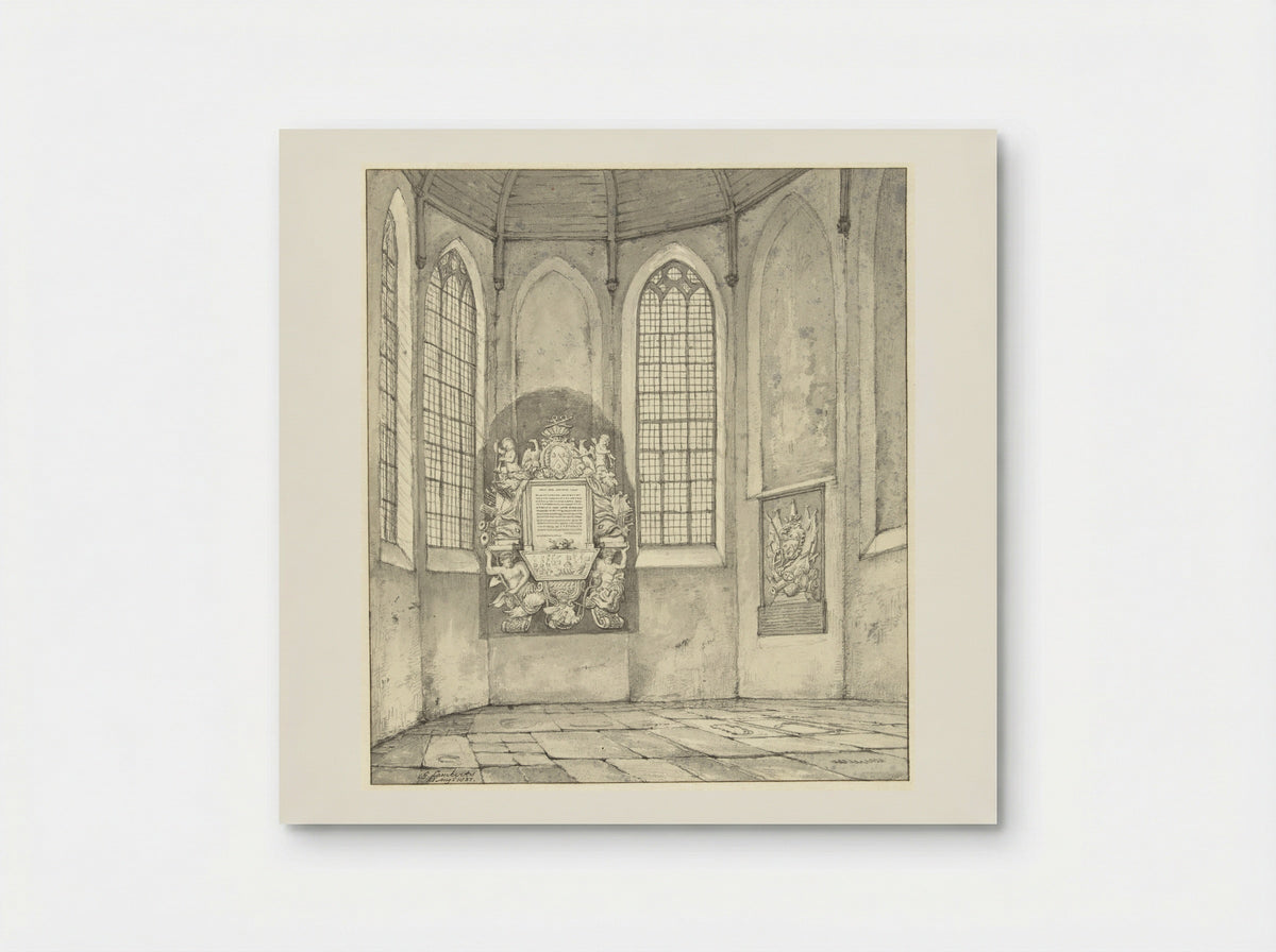Tombe van Anthony Pieterson in de kerk te Monster - Gerrit Lamberts - Poster