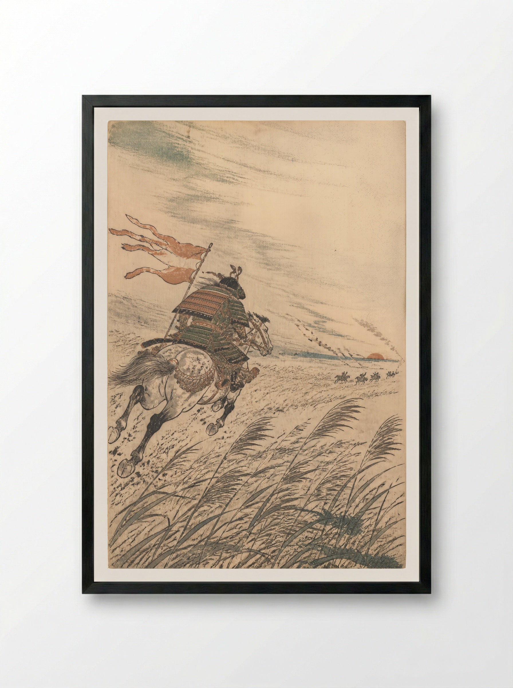 Tomoe Gozen at Awazu: The Road East - Framed Print Black