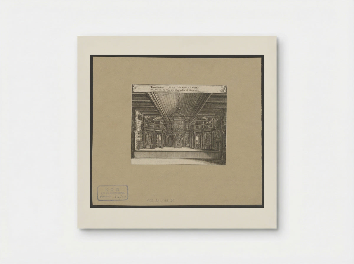 Toneel van de Amsterdamse Schouwburg aan de Keizersgracht te Amsterdam - Jan Veenhuysen - Poster