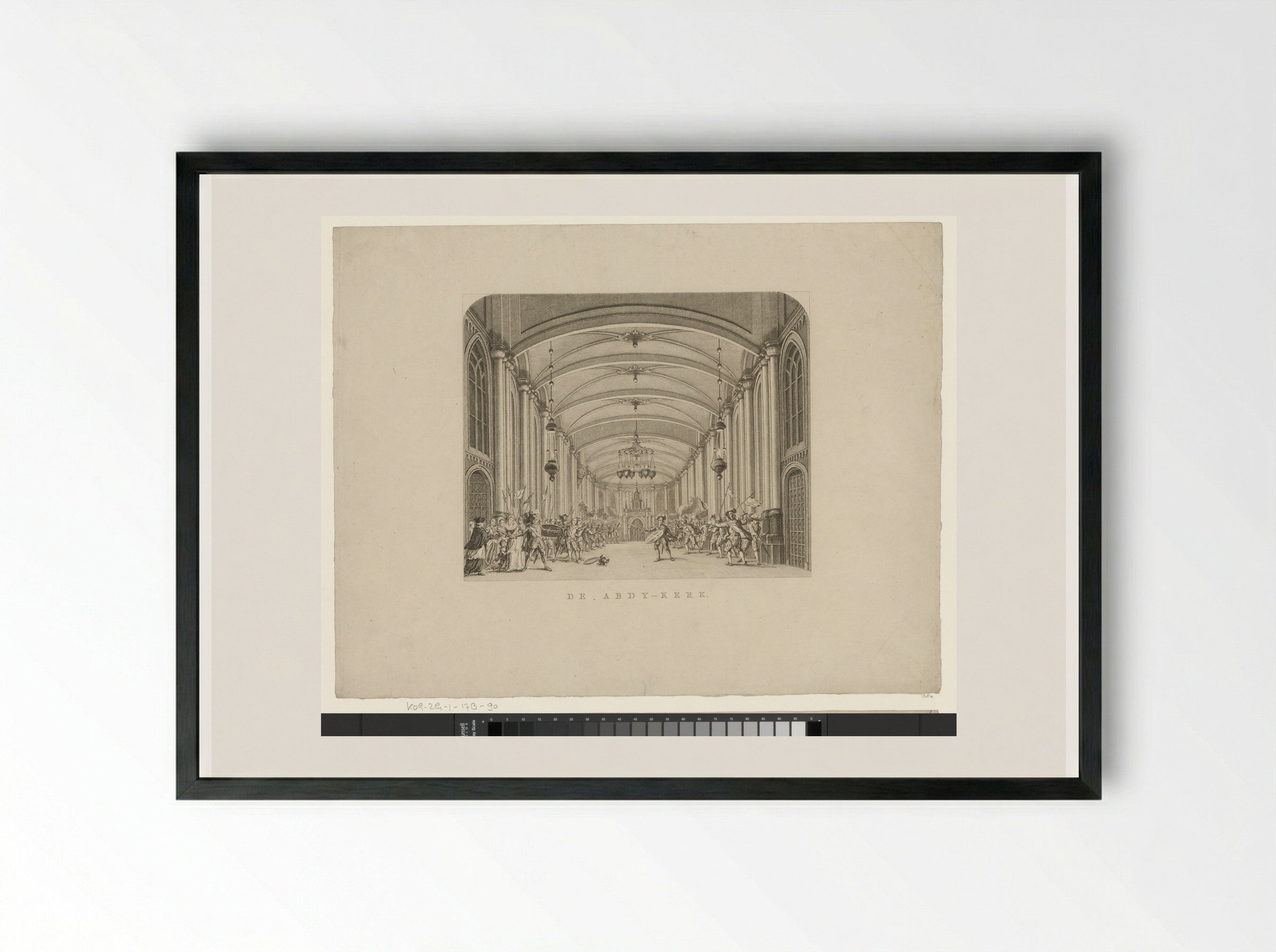 Toneeldecor: De Abdy-kerk - Cornelis Brouwer - Framed Print Black