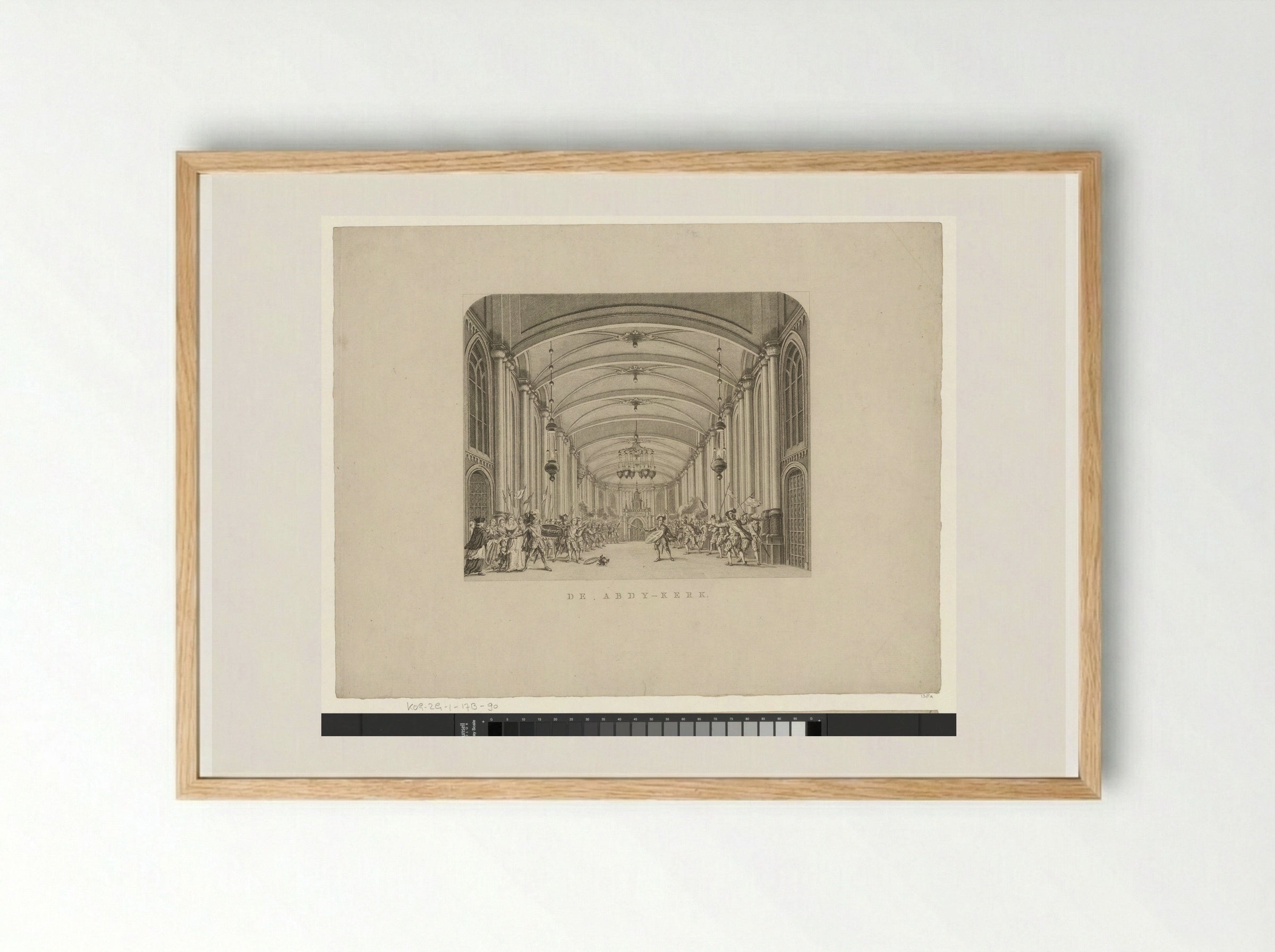 Toneeldecor: De Abdy-kerk - Cornelis Brouwer - Framed Print Wood