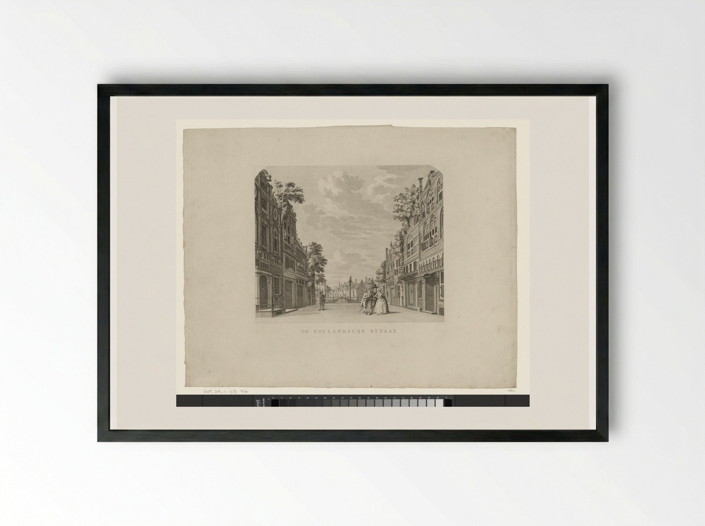 Toneeldecor: De Hollandsche Straat - Cornelis Brouwer - Framed Print Black