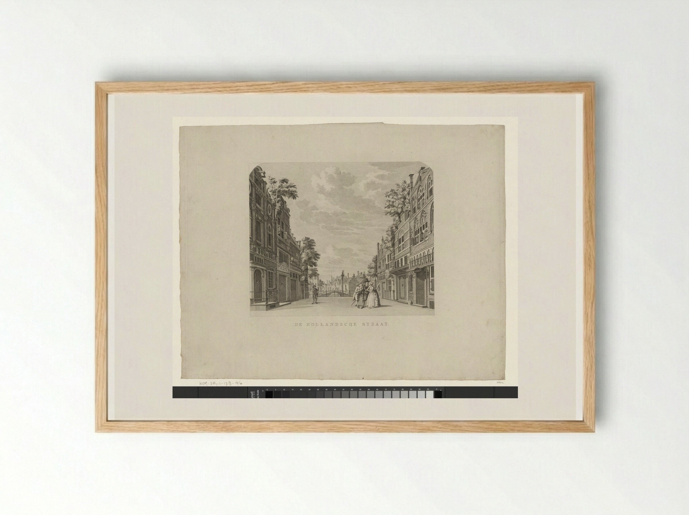 Toneeldecor: De Hollandsche Straat - Cornelis Brouwer - Framed Print Wood