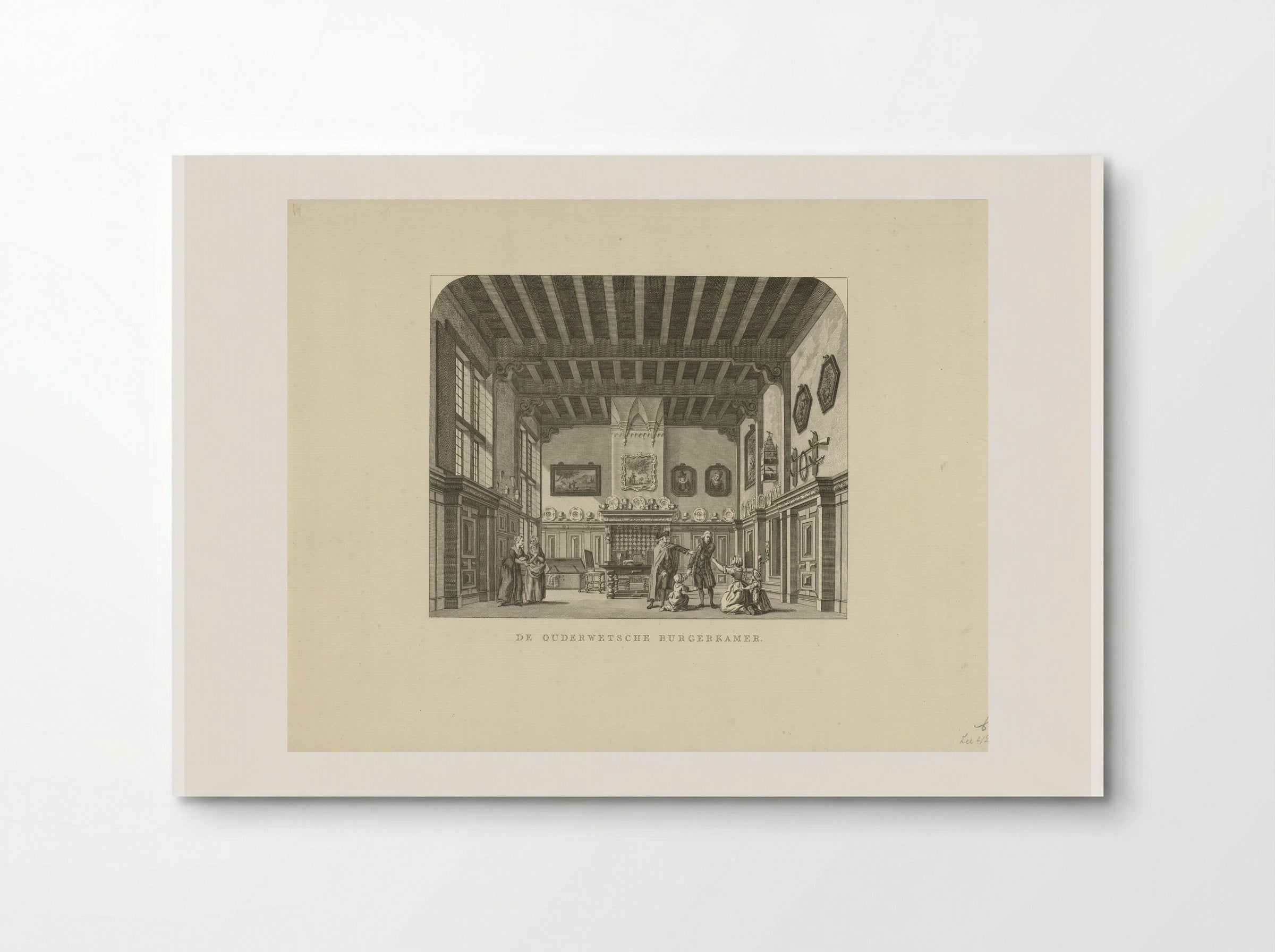 Toneeldecor: De Ouderwetsche Burgerkamer - Cornelis Brouwer - Poster