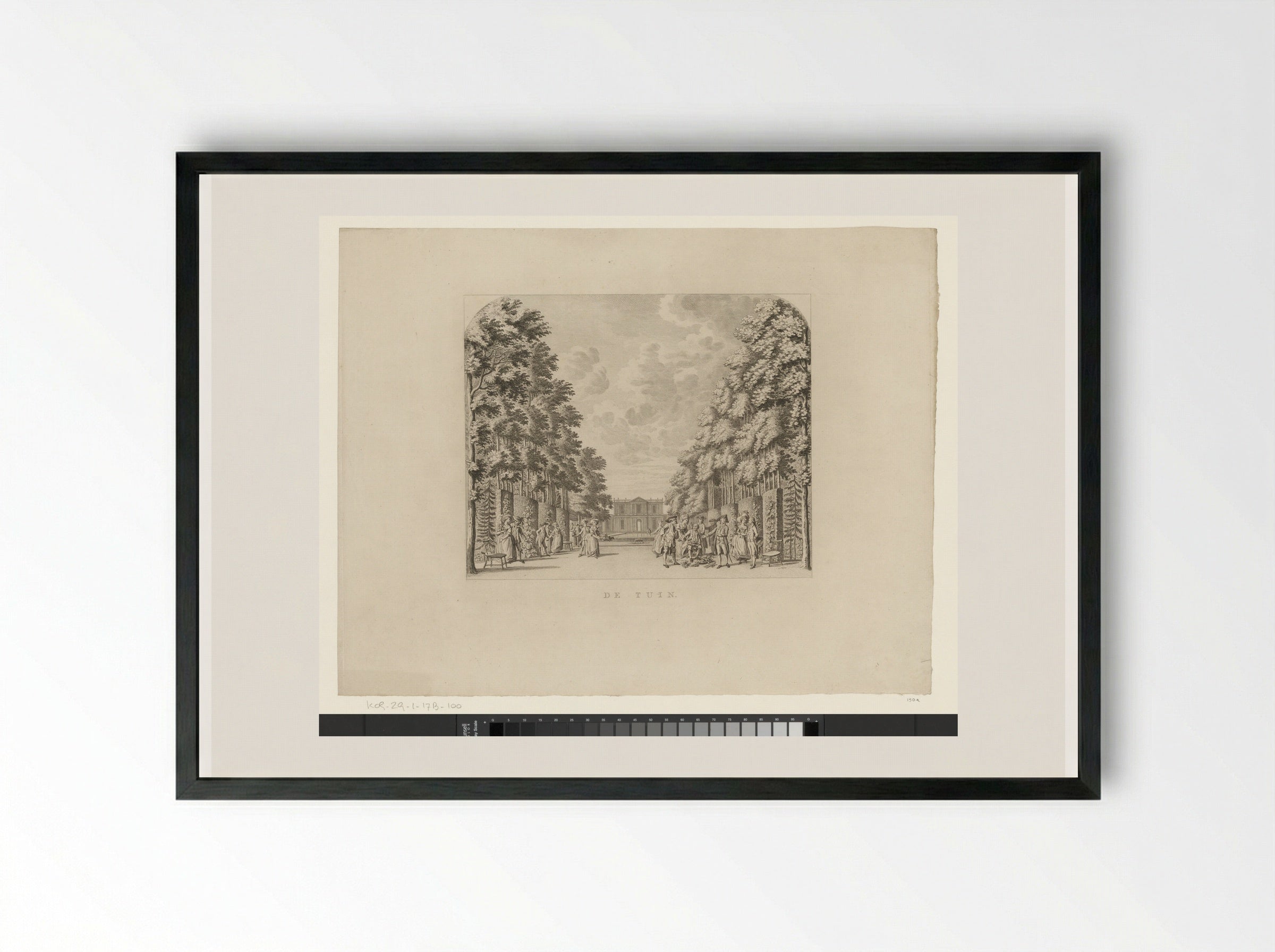 Toneeldecor: De Tuin - Cornelis Brouwer - Framed Print Black