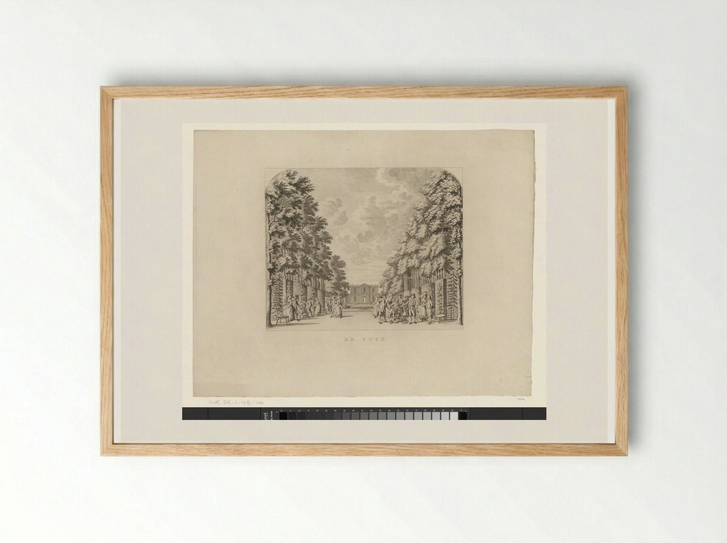 Toneeldecor: De Tuin - Cornelis Brouwer - Framed Print Wood