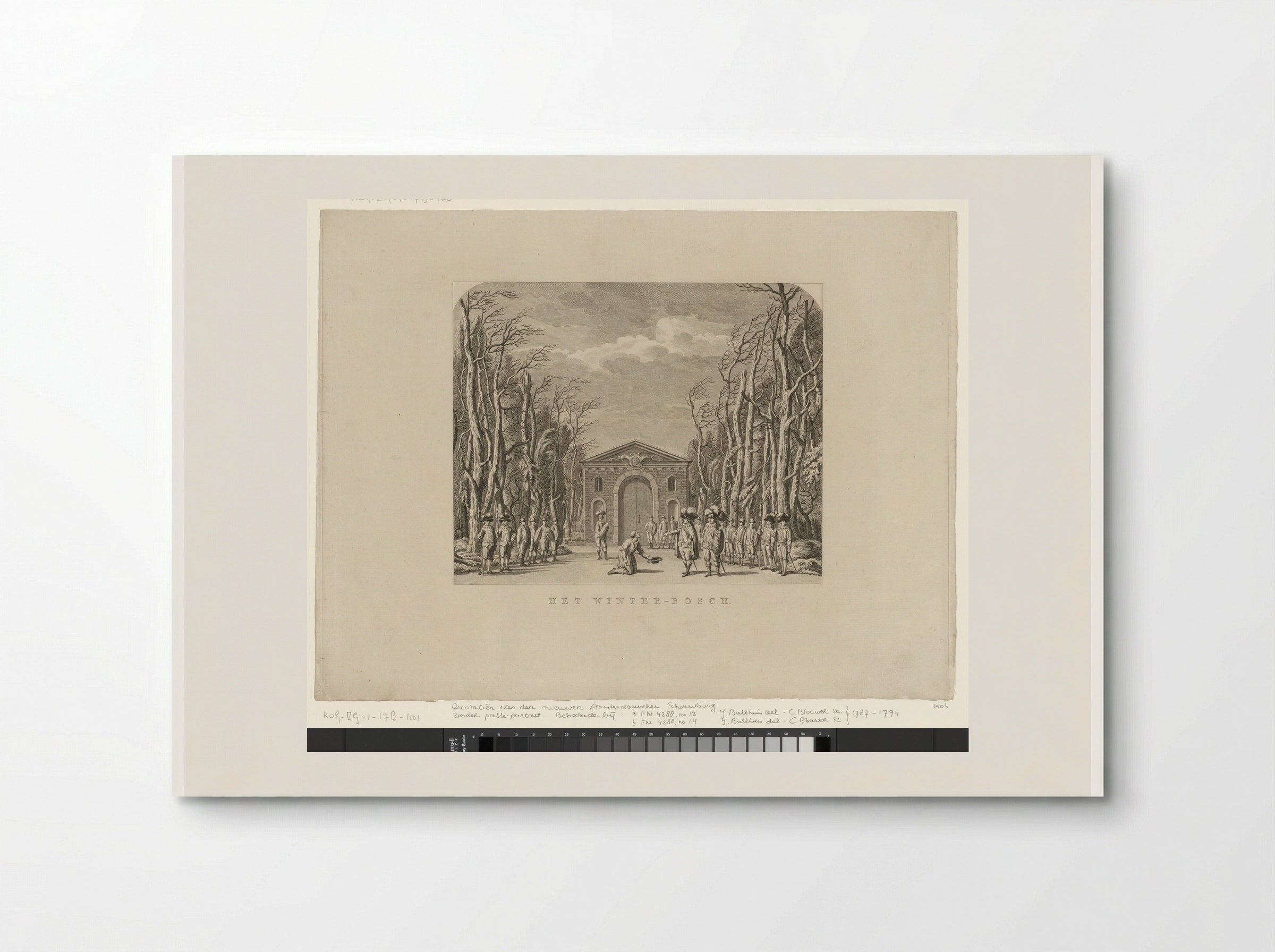 Toneeldecor: Het Winter Bosch - Cornelis Brouwer - Poster