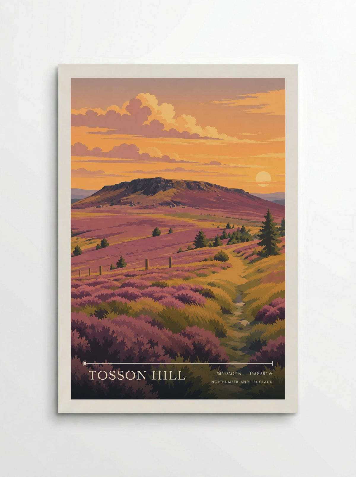 Tosson Hill, Northumberland | Travel Poster - Poster