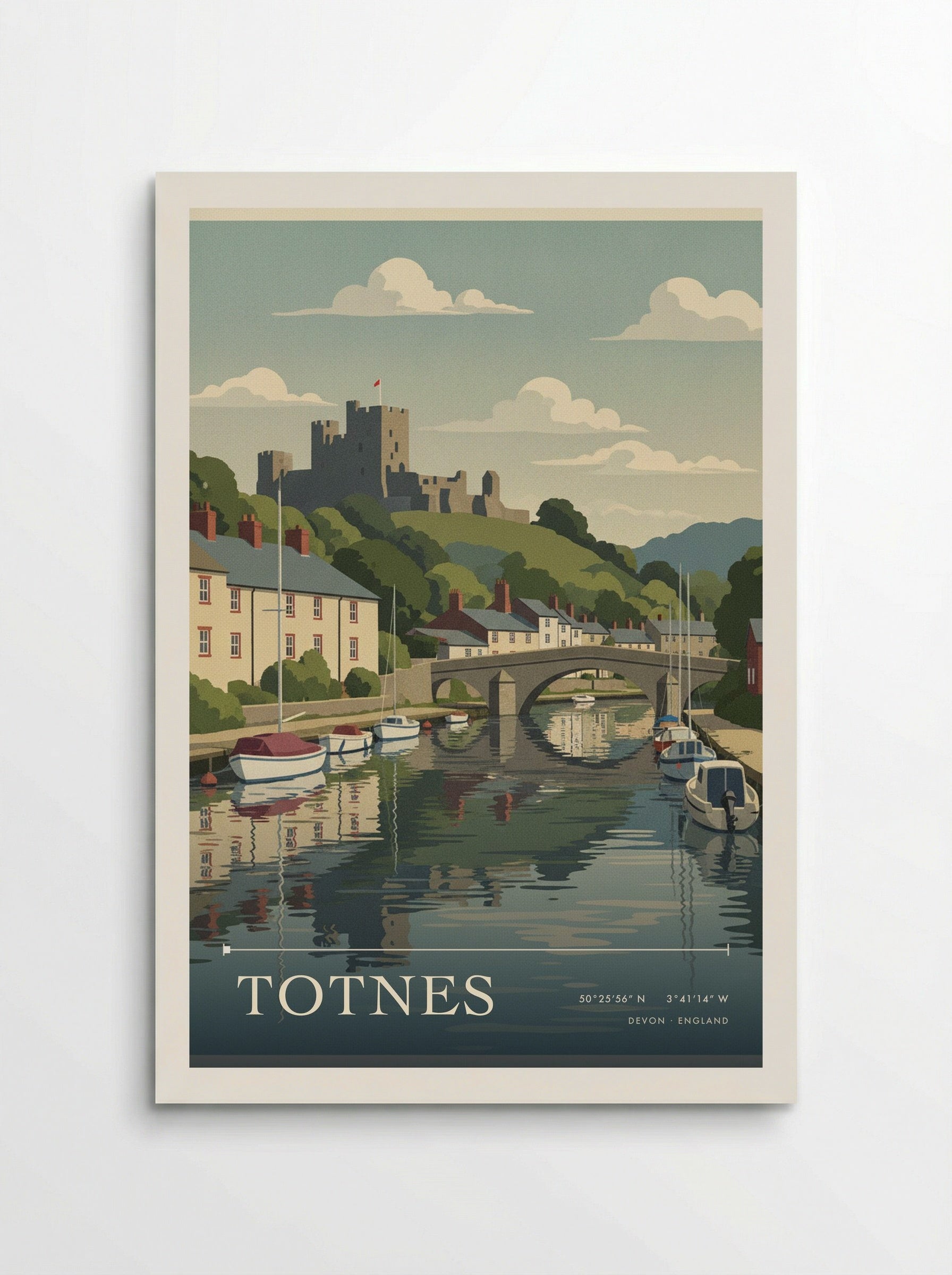 Totnes Devon England Travel Poster - Poster