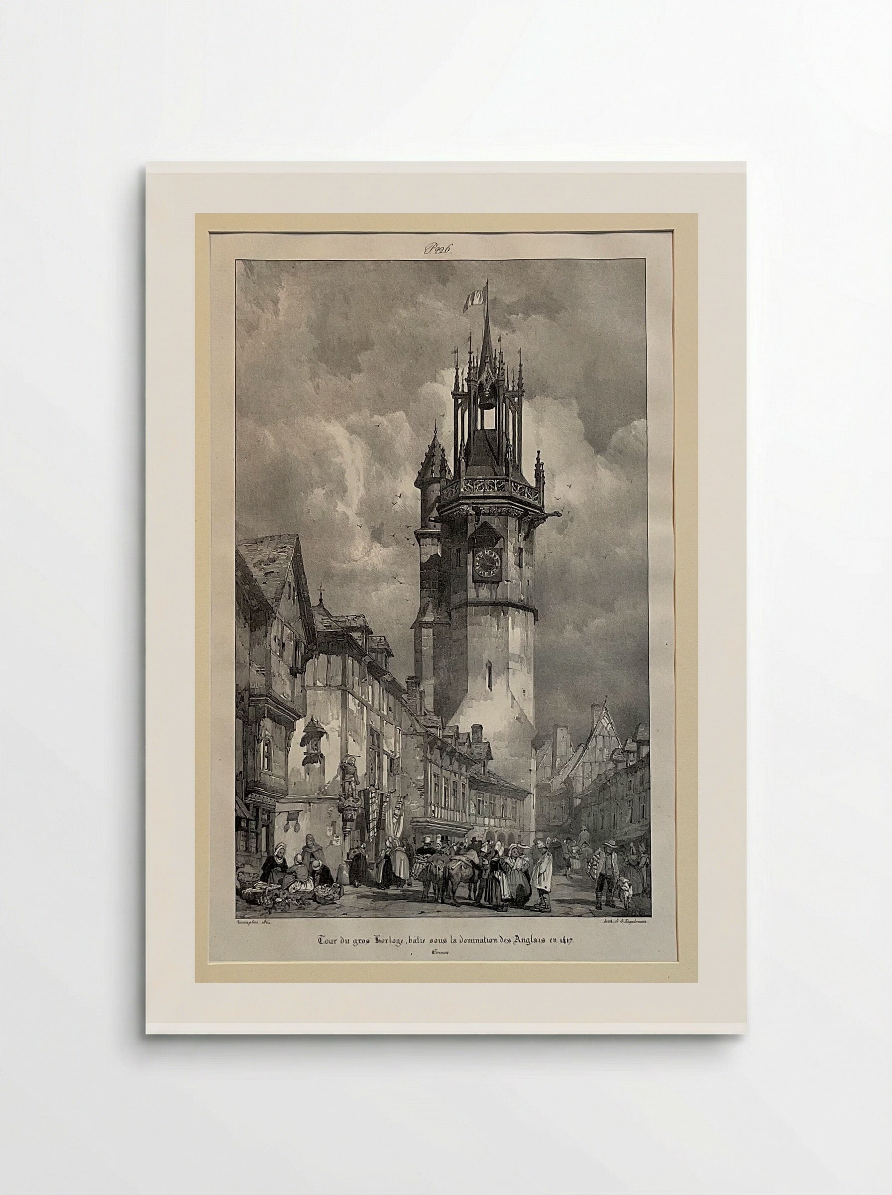 Tour du Gros Horloge, Evreux - Richard Parkes Bonington - Poster