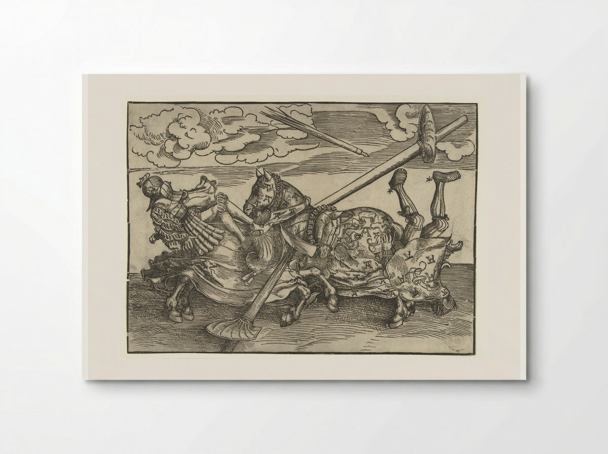 Tournament with Two Knights on Horseback - Lucas Cranach the Elder - Poster