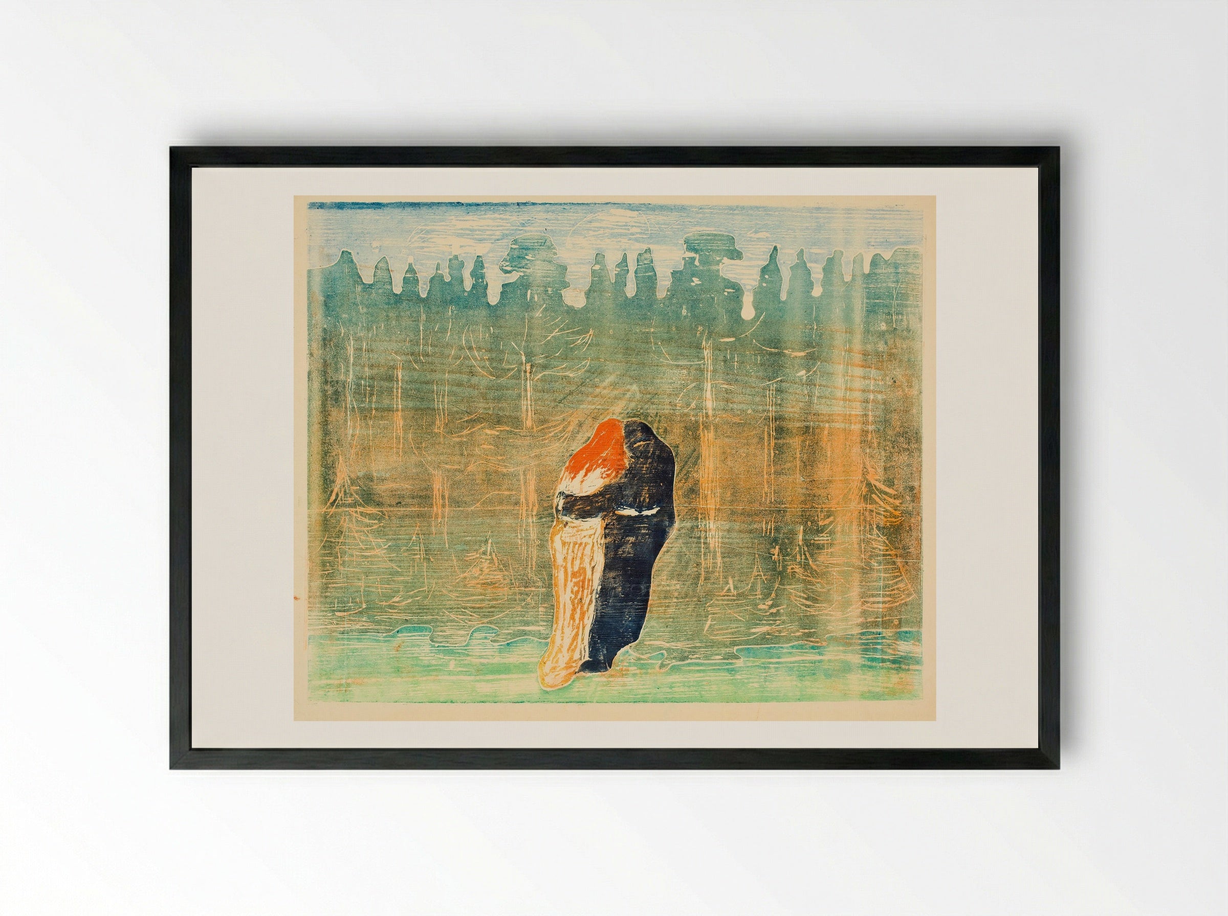 Towards the Forest II - Edvard Munch - Framed Print Black