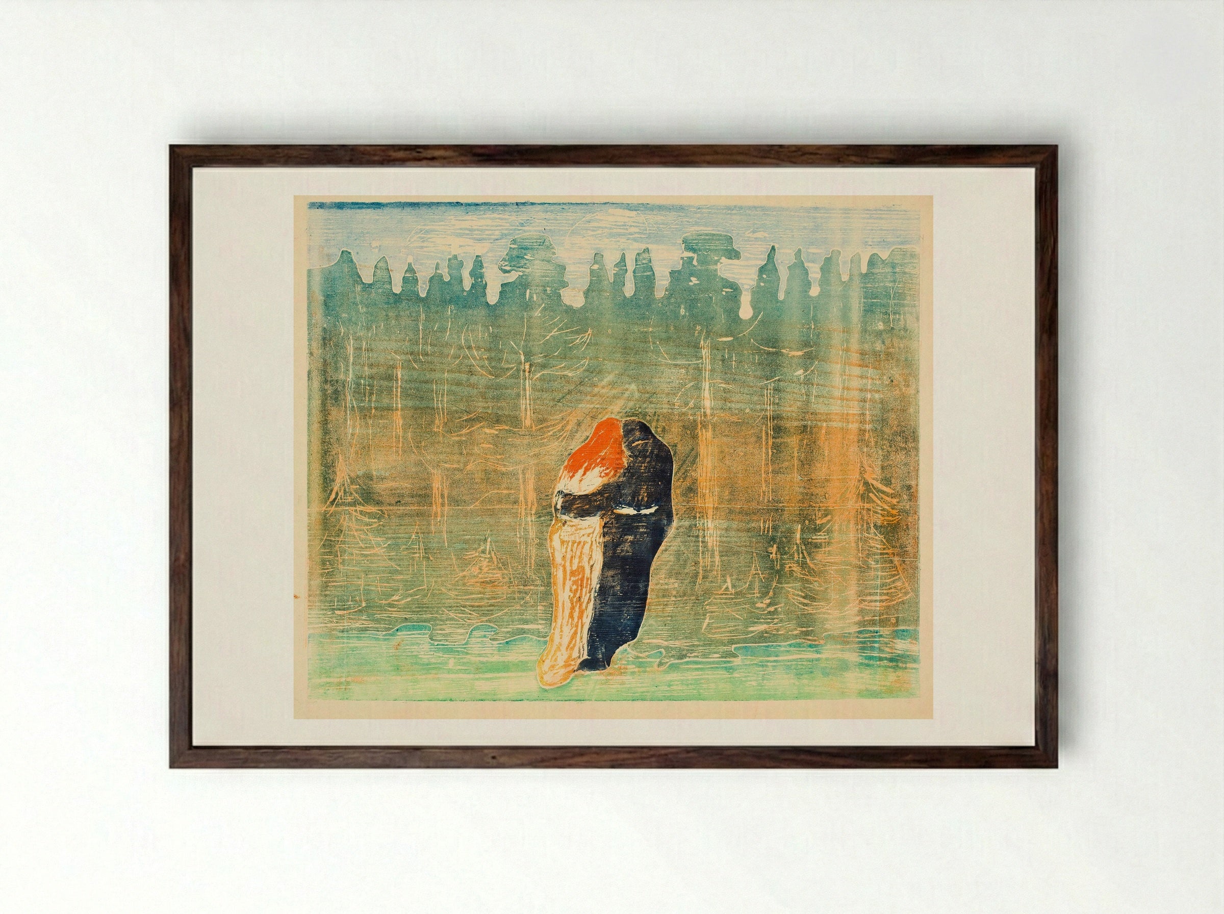 Towards the Forest II - Edvard Munch - Framed Print Dark Wood