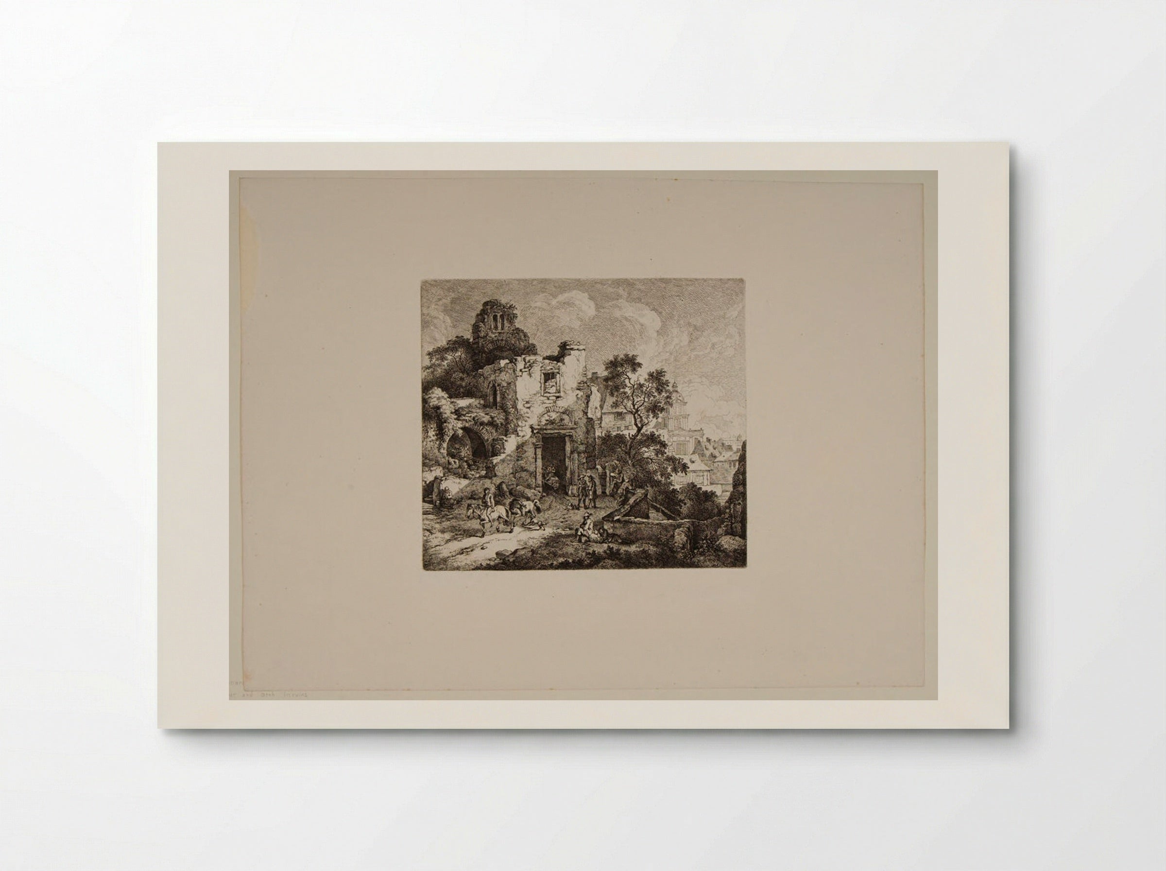 Tower and Arch in Ruins - Ferdinand Kobell - Poster