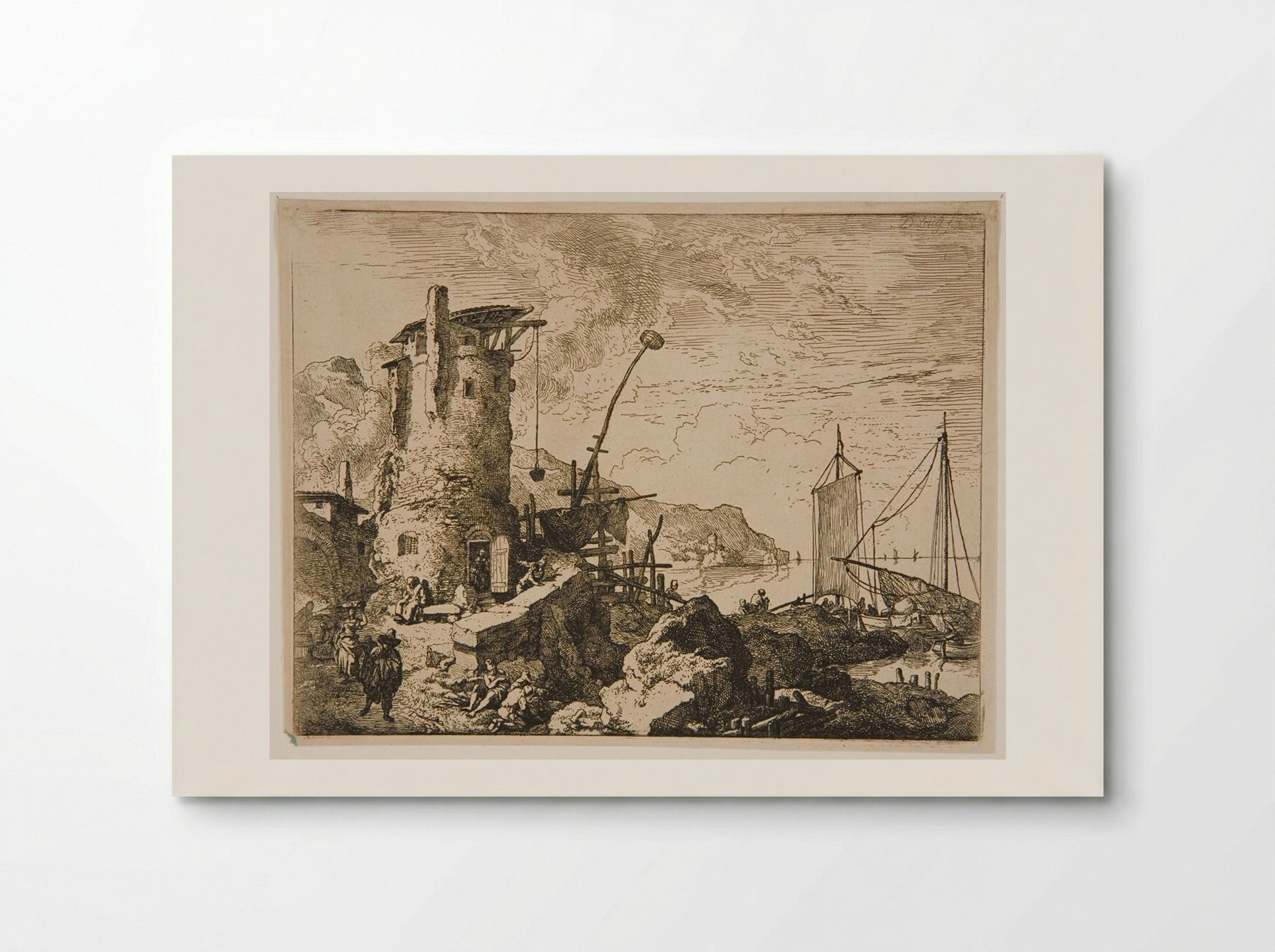 Tower by the Sea - Christian Wilhelm Ernst Dietrich - Poster