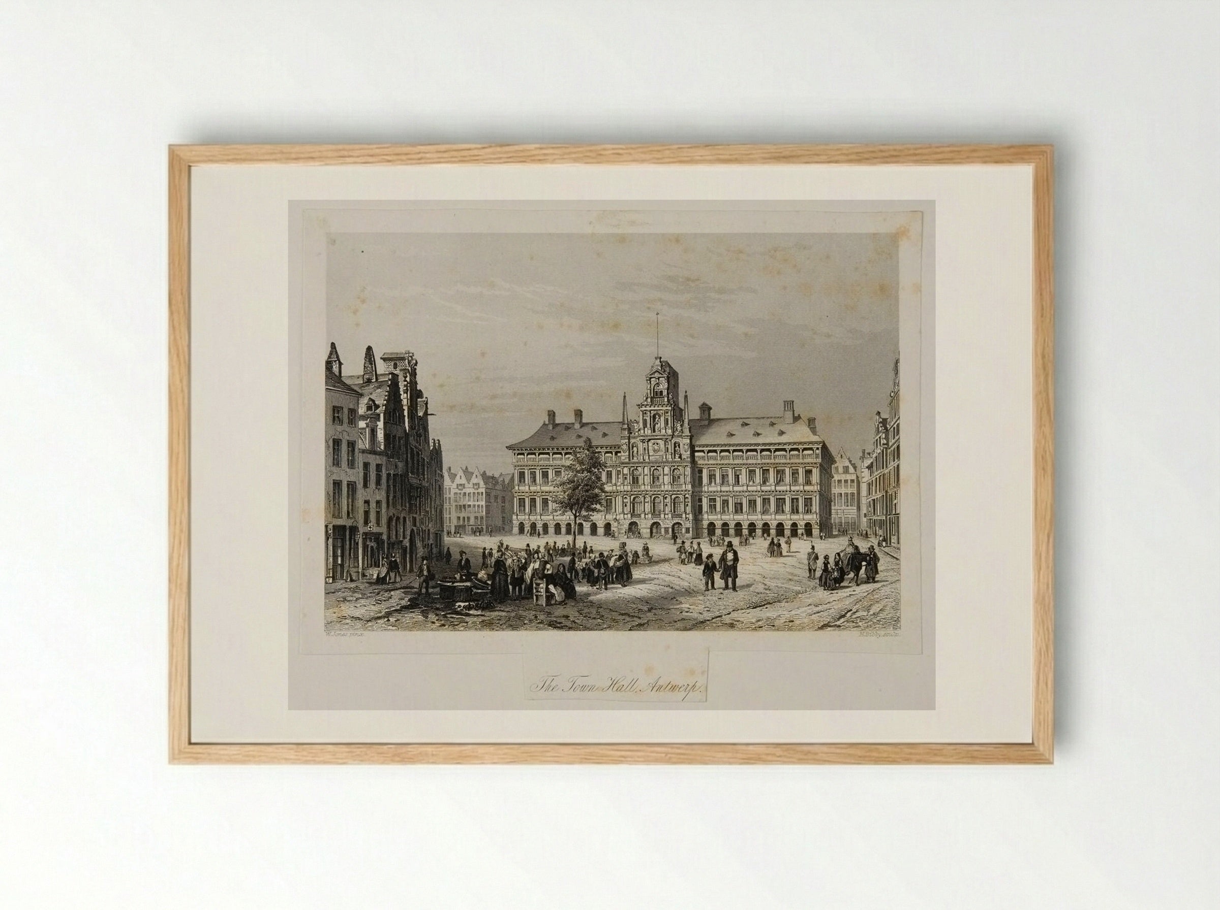 Town Hall, Antwerp - H. Bibby - Framed Print Wood