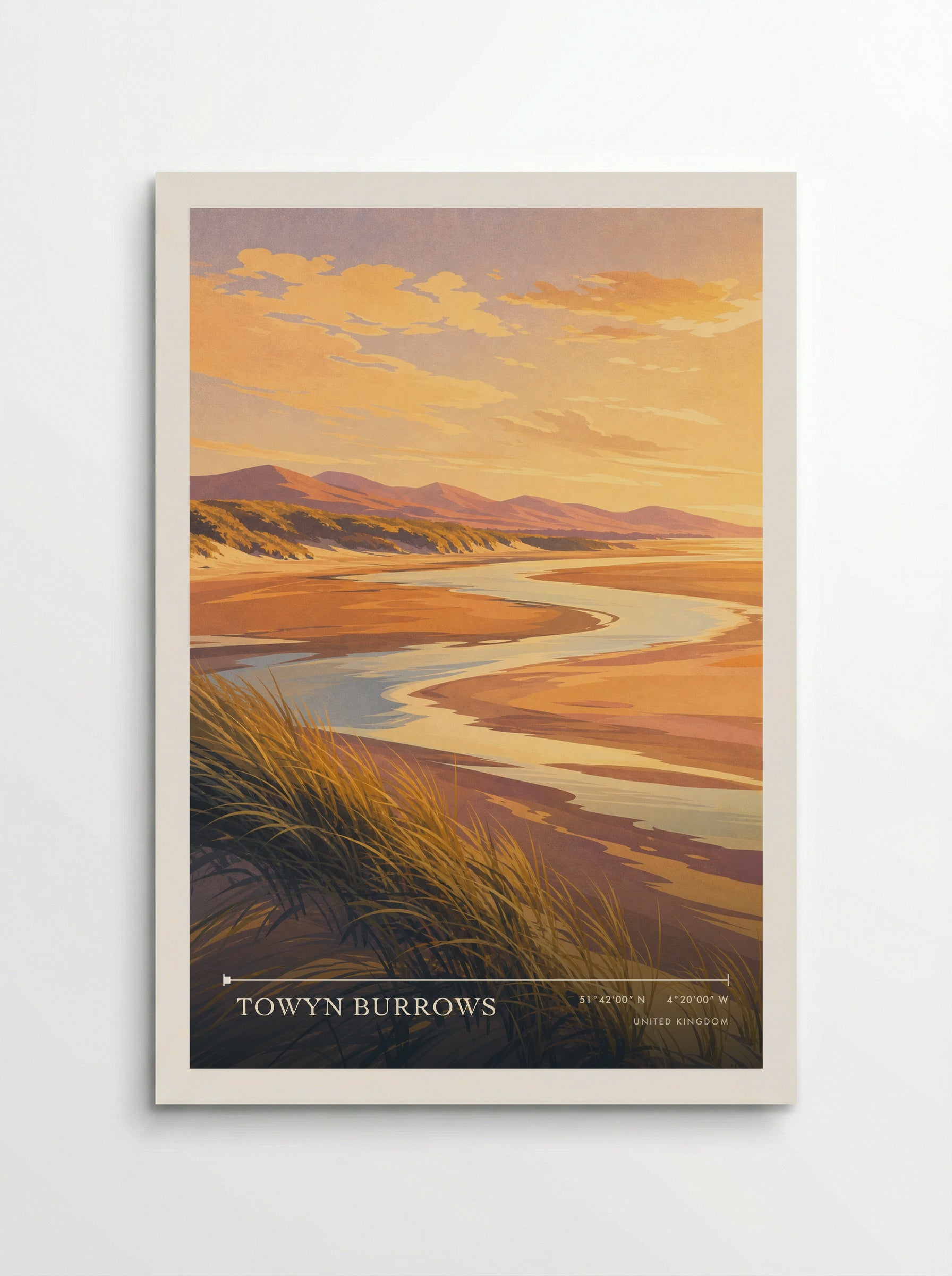 Towyn Burrows United Kingdom Travel Poster - Poster