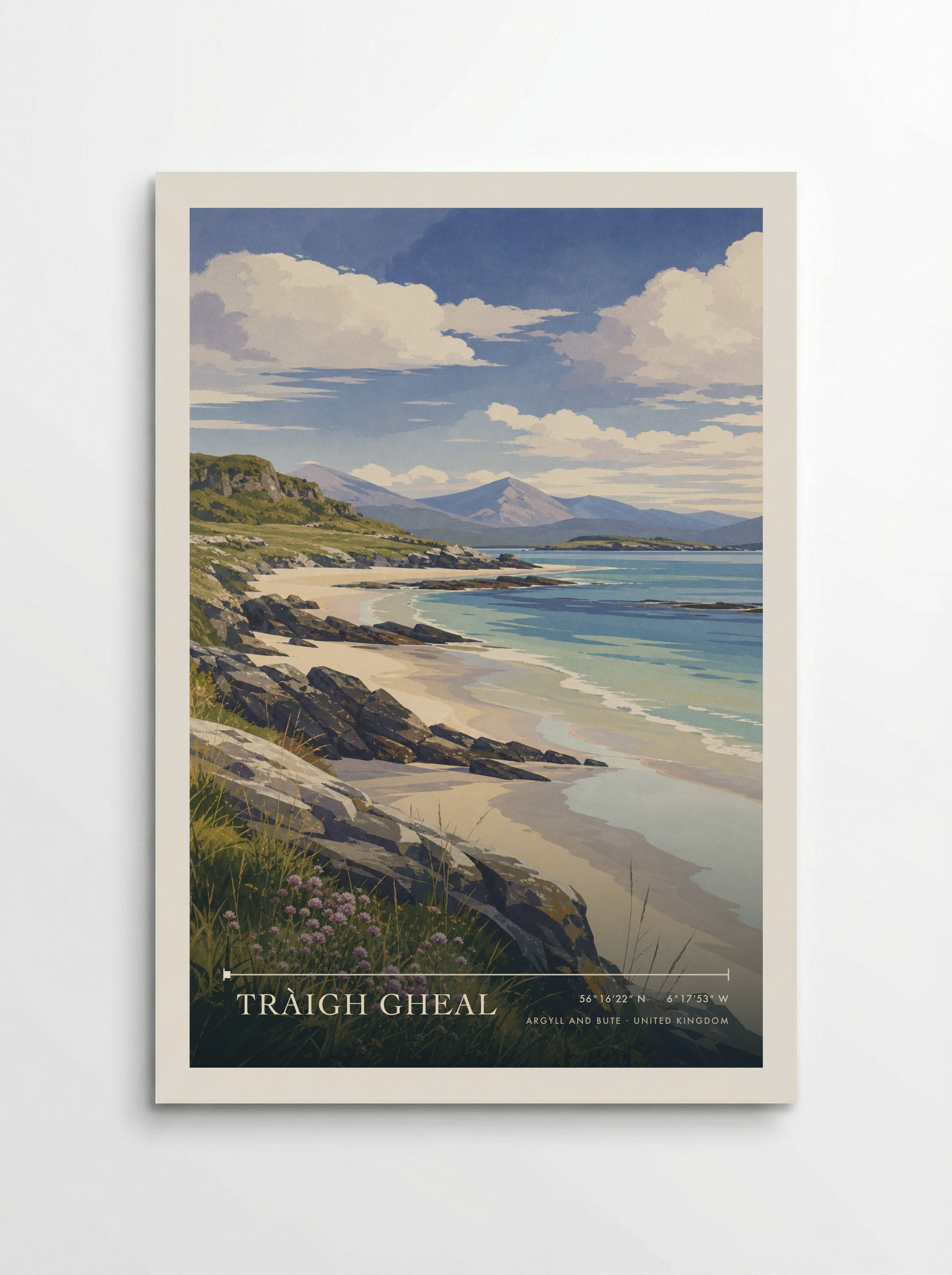 Tràigh Gheal Argyll and Bute United Kingdom Travel Poster - Poster