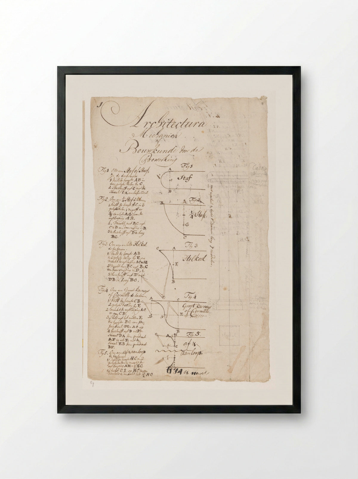 Tractaat over architectuur - Jan Brandes - Framed Print Black