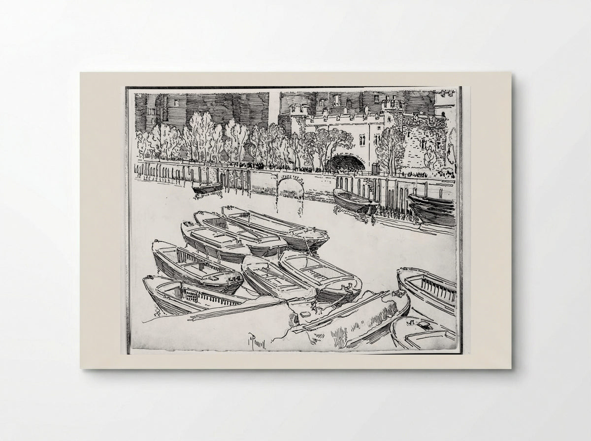 Traitors Gate from the River - Joseph Pennell - Poster