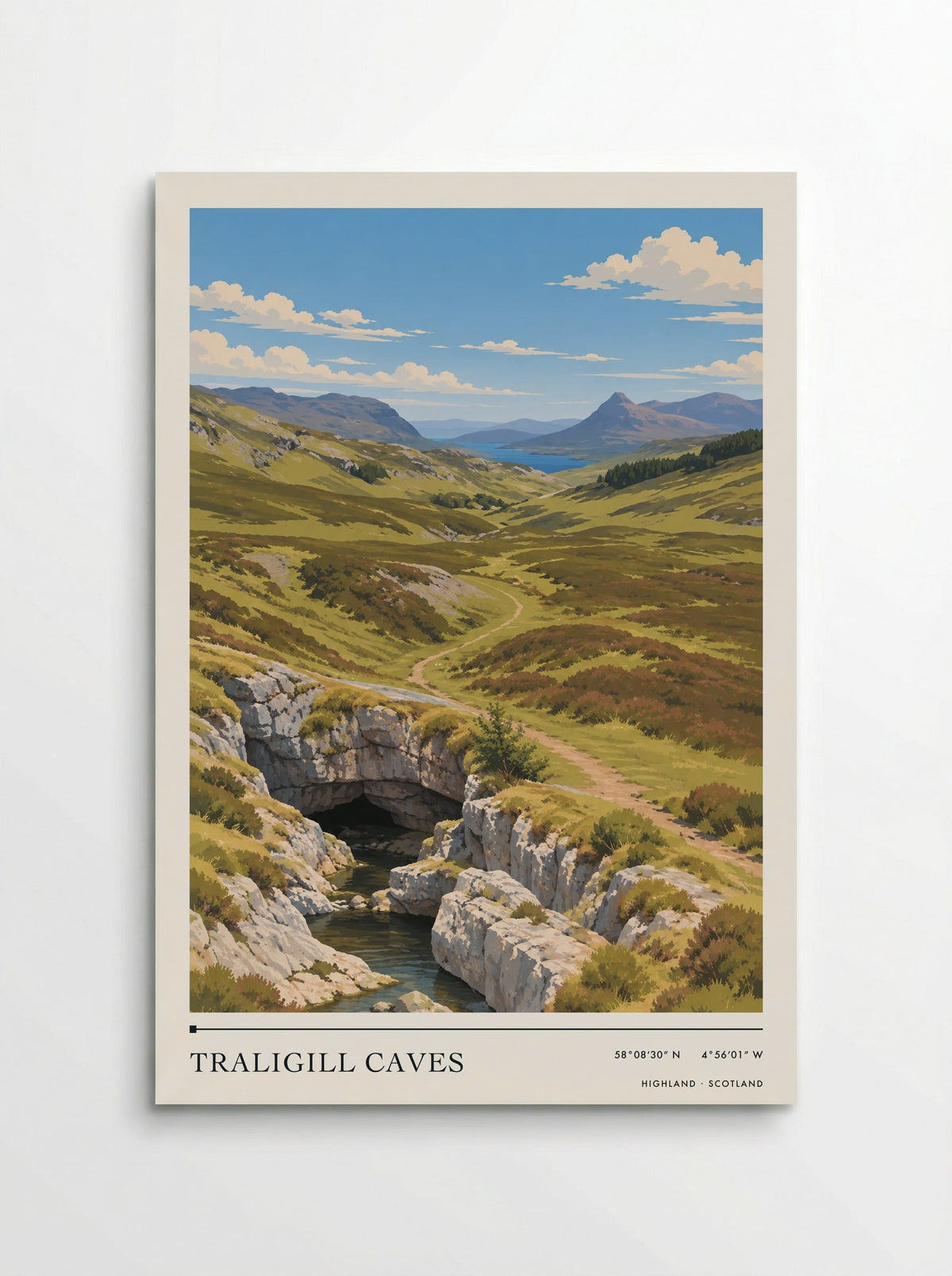 Traligill Caves, Highland | Travel Poster - Poster