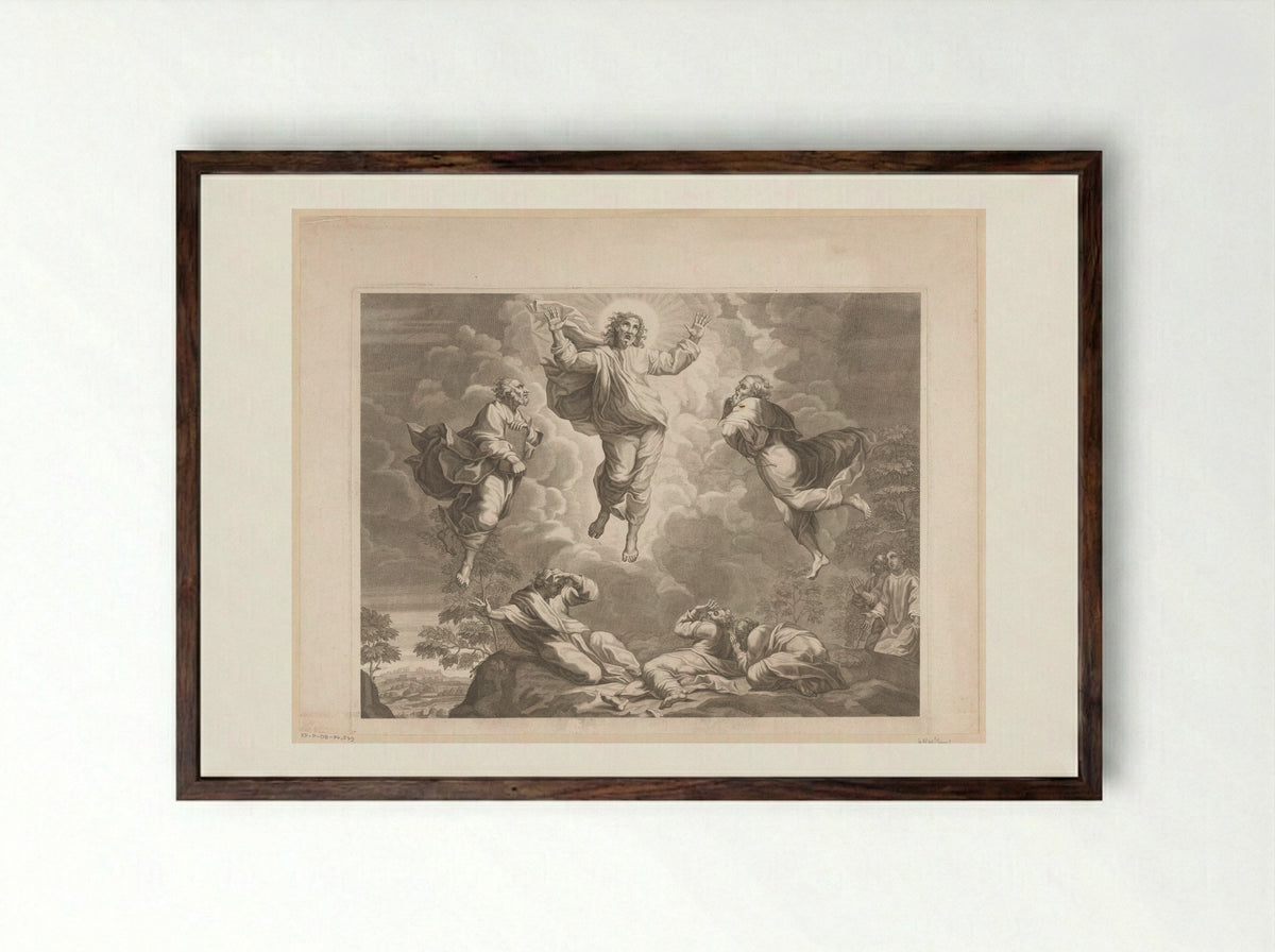 Transfiguration (Upper Section) - Simon Thomassin - Framed Print Dark Wood