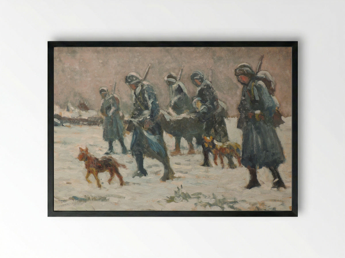 Transport D'un Blessé - Maximilien Luce - Framed Print Black