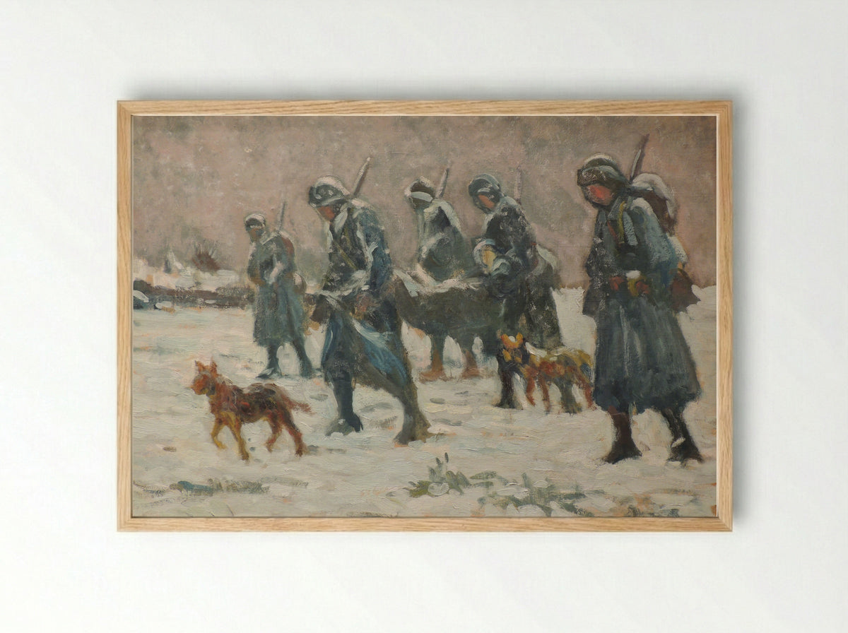 Transport D'un Blessé - Maximilien Luce - Framed Print Wood