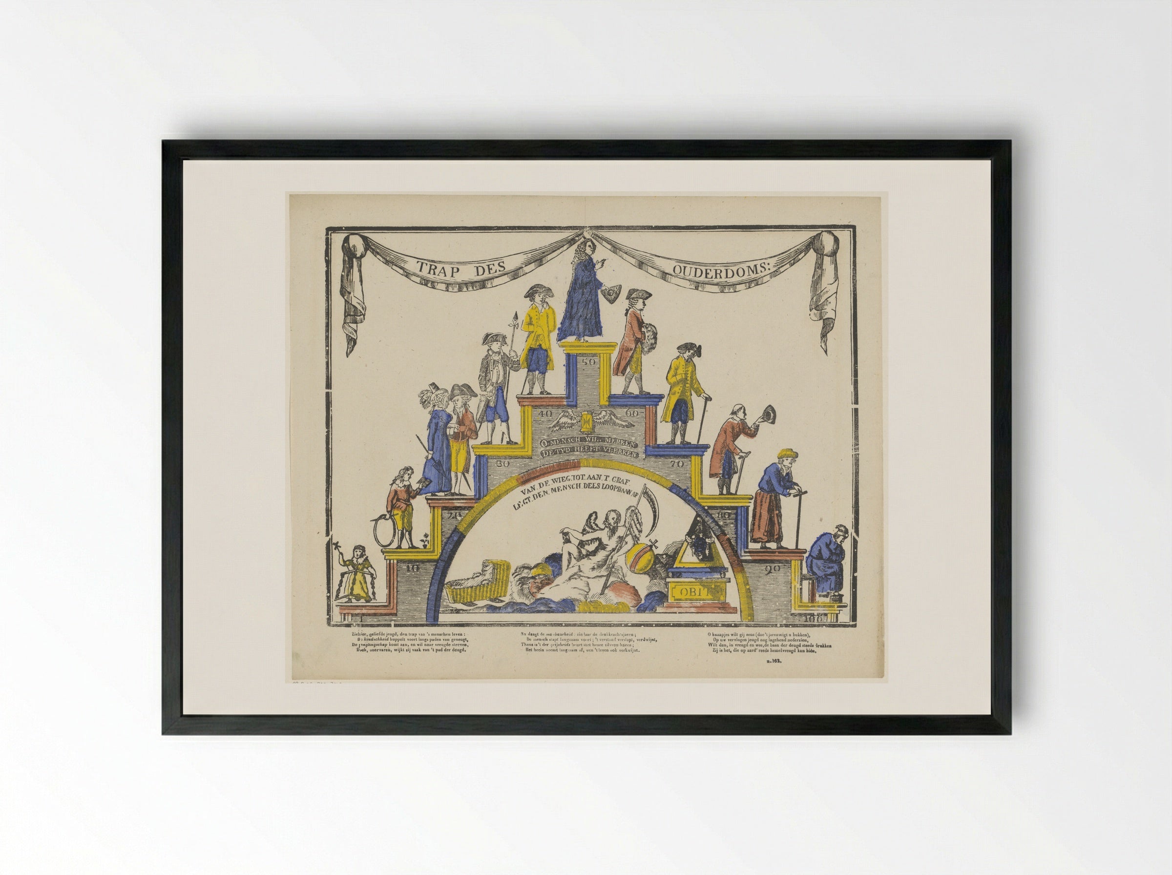 Trap des ouderdoms - Glenisson & Zonen - Framed Print Black