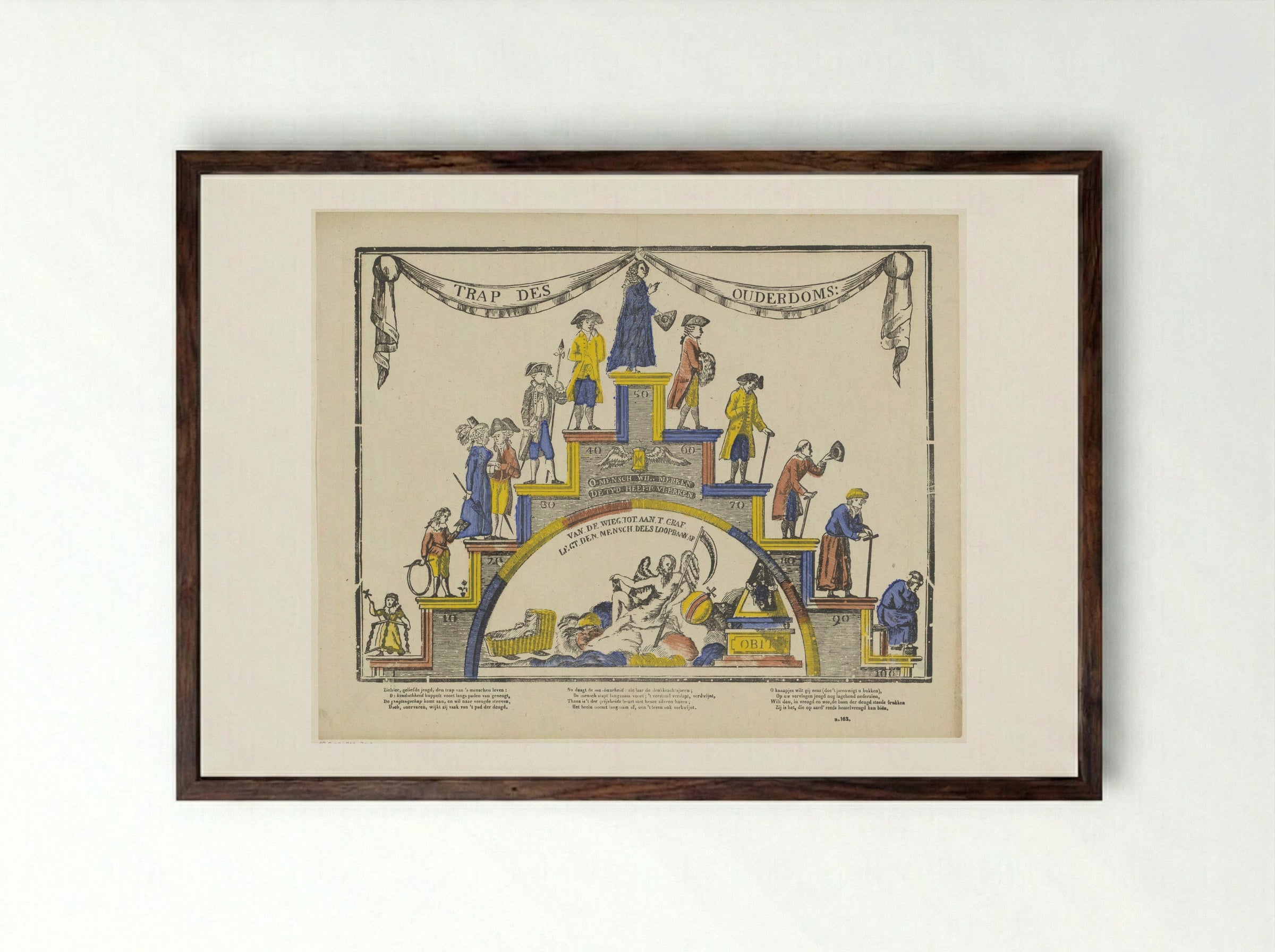 Trap des ouderdoms - Glenisson & Zonen - Framed Print Dark Wood
