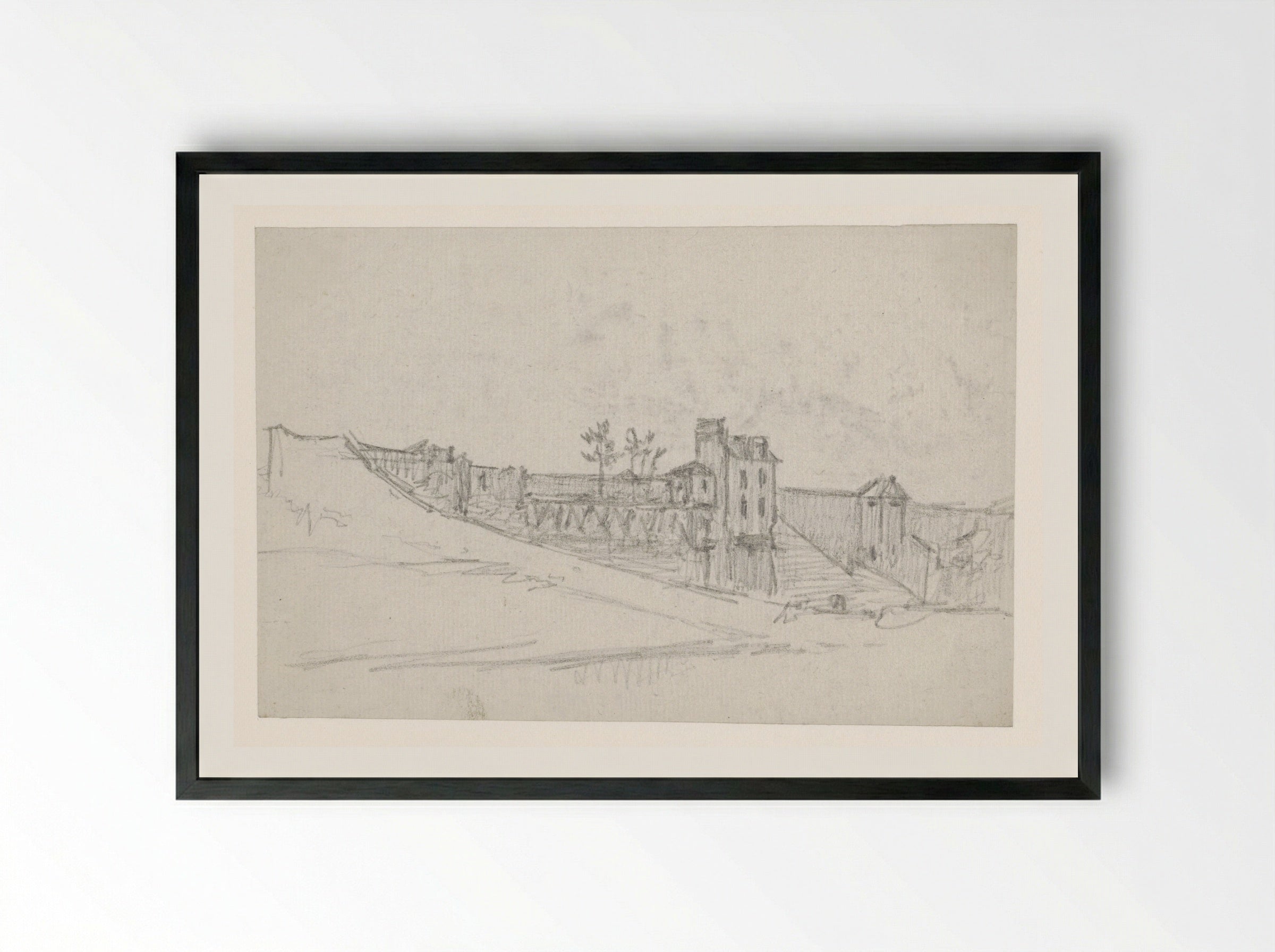 Trappen op Montmartre - Georges Michel - Framed Print Black