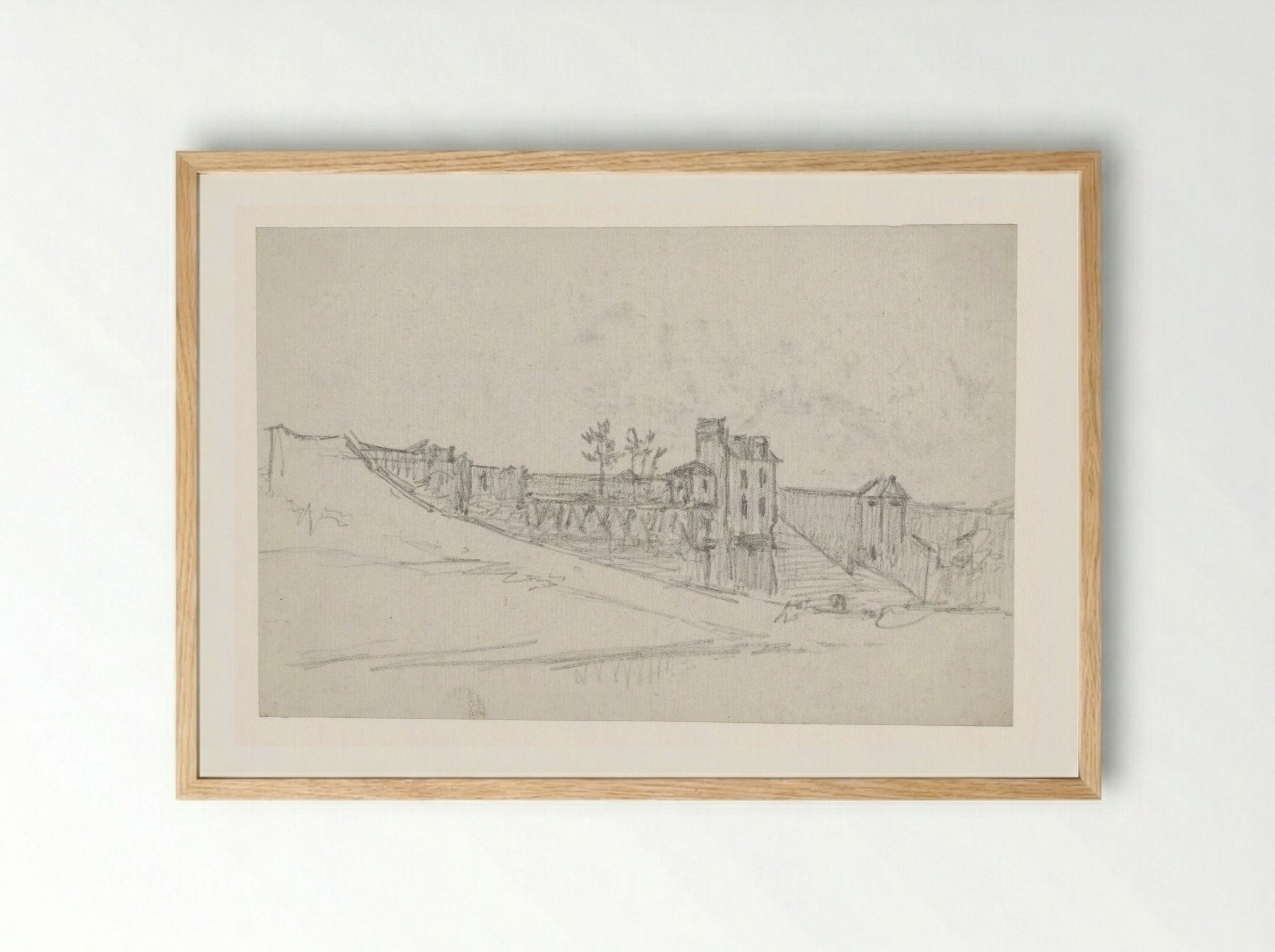 Trappen op Montmartre - Georges Michel - Framed Print Wood